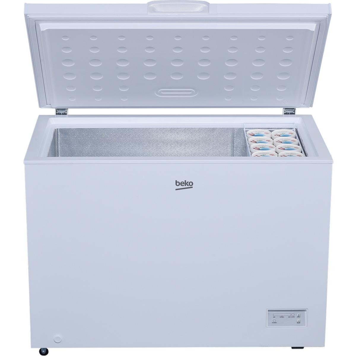 Voir la diapositive 2 : BEKO Congélateur coffre CF316EWN, 308 L, Froid statique, E