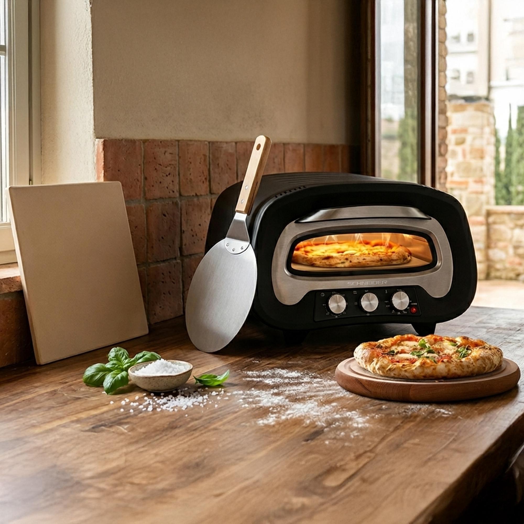 Voir la diapositive 7 : SCHNEIDER Four à pizza cuisson express SERIE Z - Noir