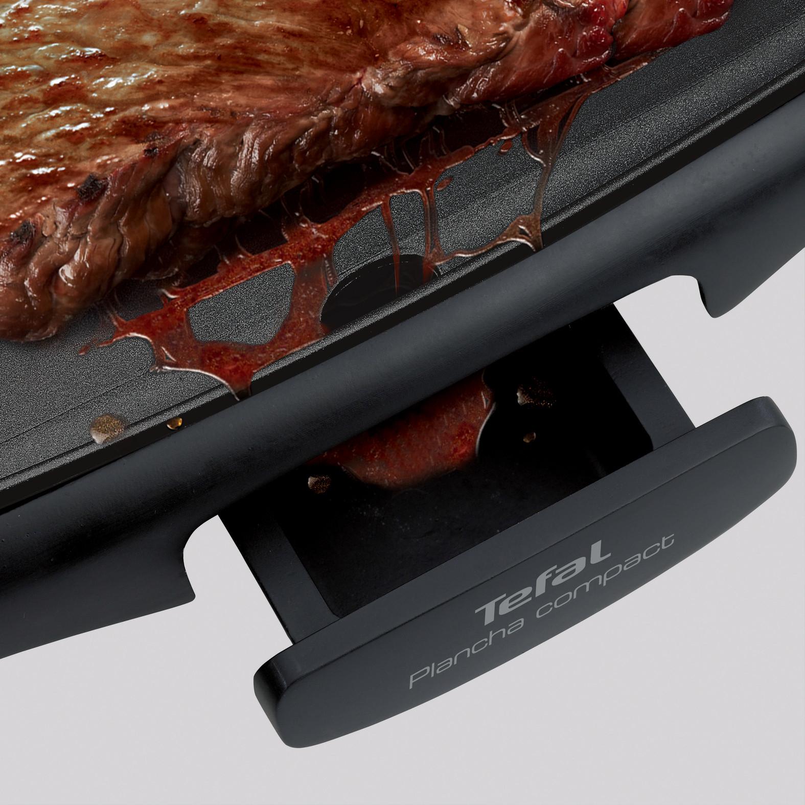 Voir la diapositive 4 : TEFAL Plancha électrique CB500512 - Noir