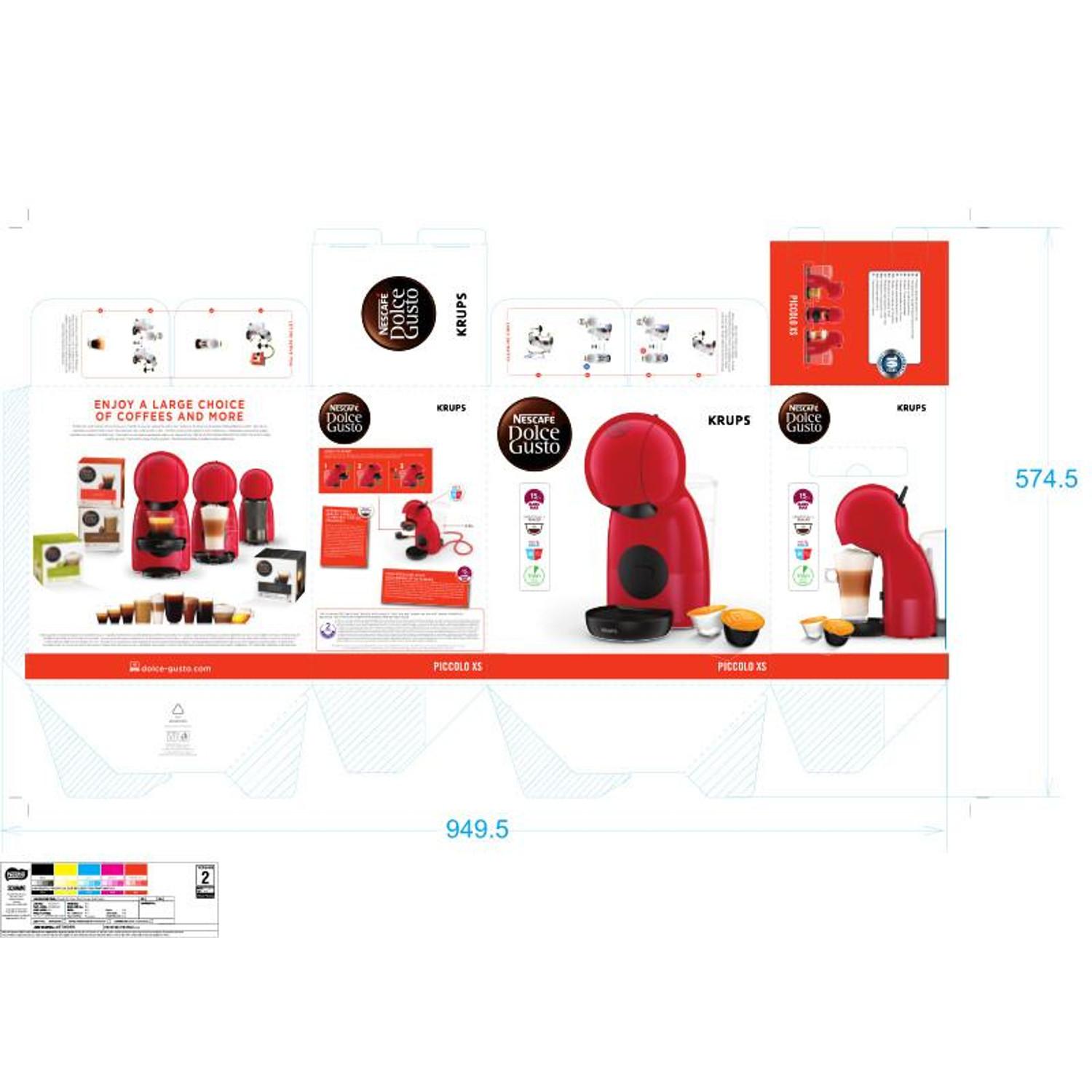 Voir la diapositive 8 : KRUPS Machine expresso Nescafé Dolce Gusto YY5971FD - Rouge