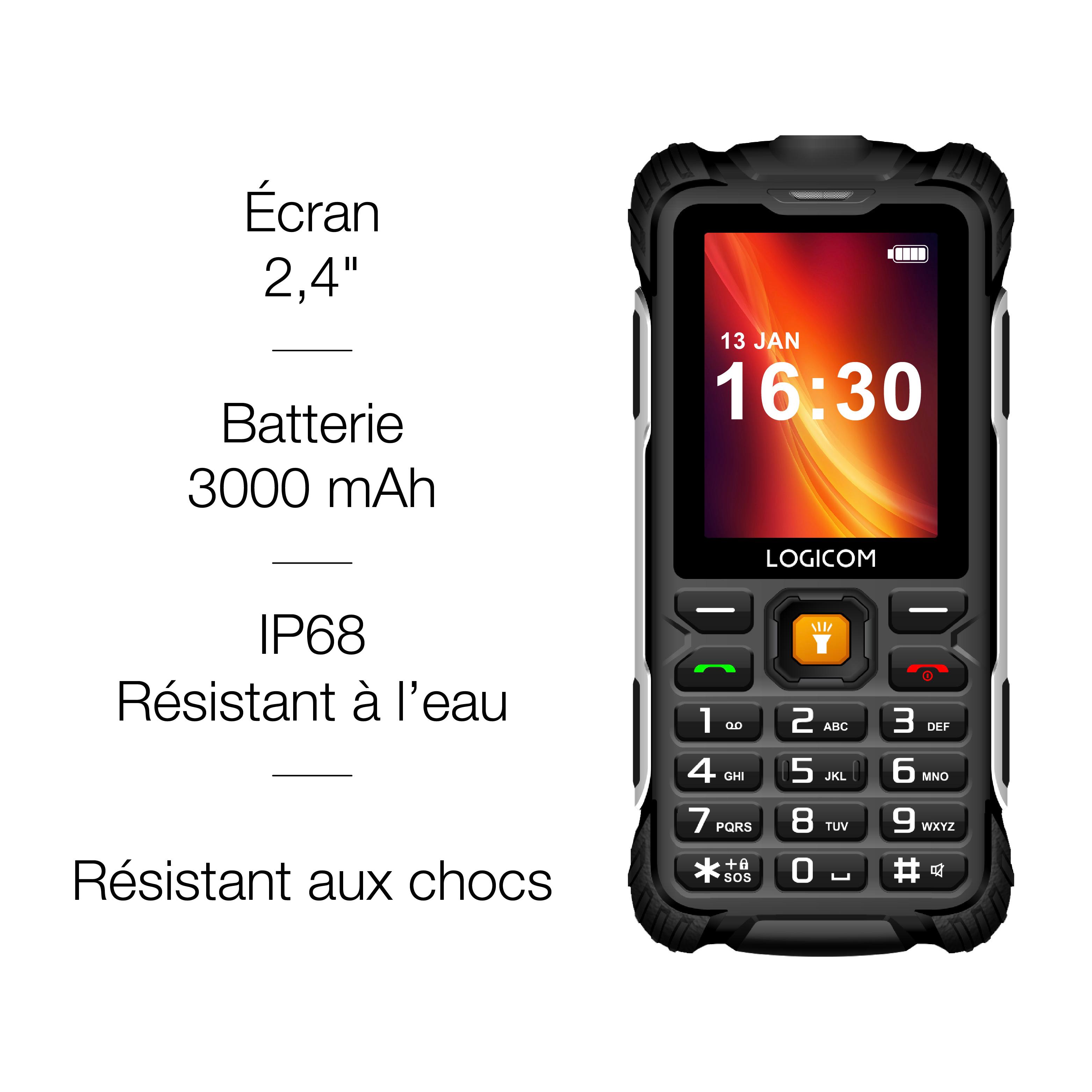 Voir la diapositive 2 : LOGICOM Téléphone portable Xtrem 60 - Noir