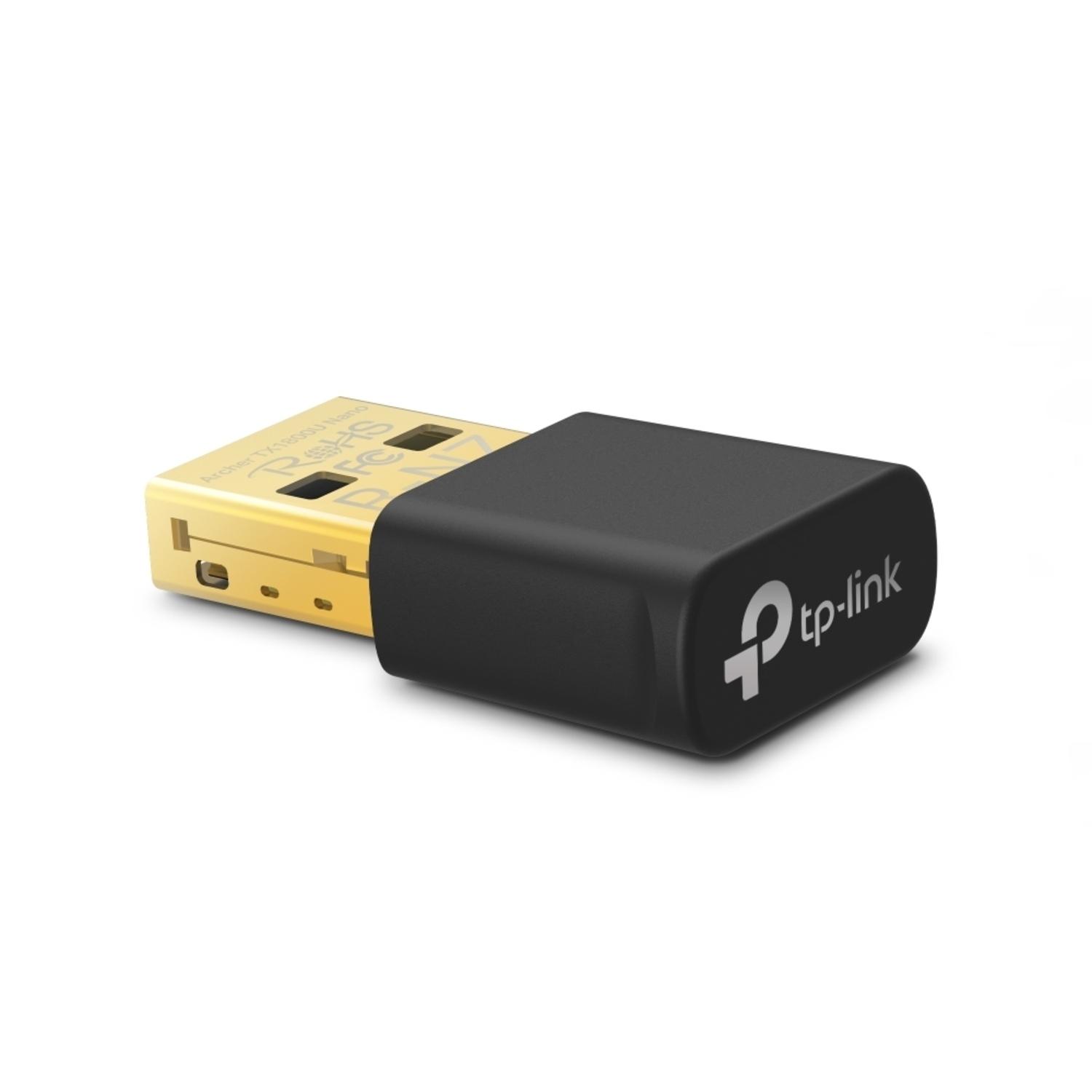 Voir la diapositive 2 : TP-LINK Adaptateur USB Wi-Fi 6 TP-Link Archer TX1800U Nano - Noir