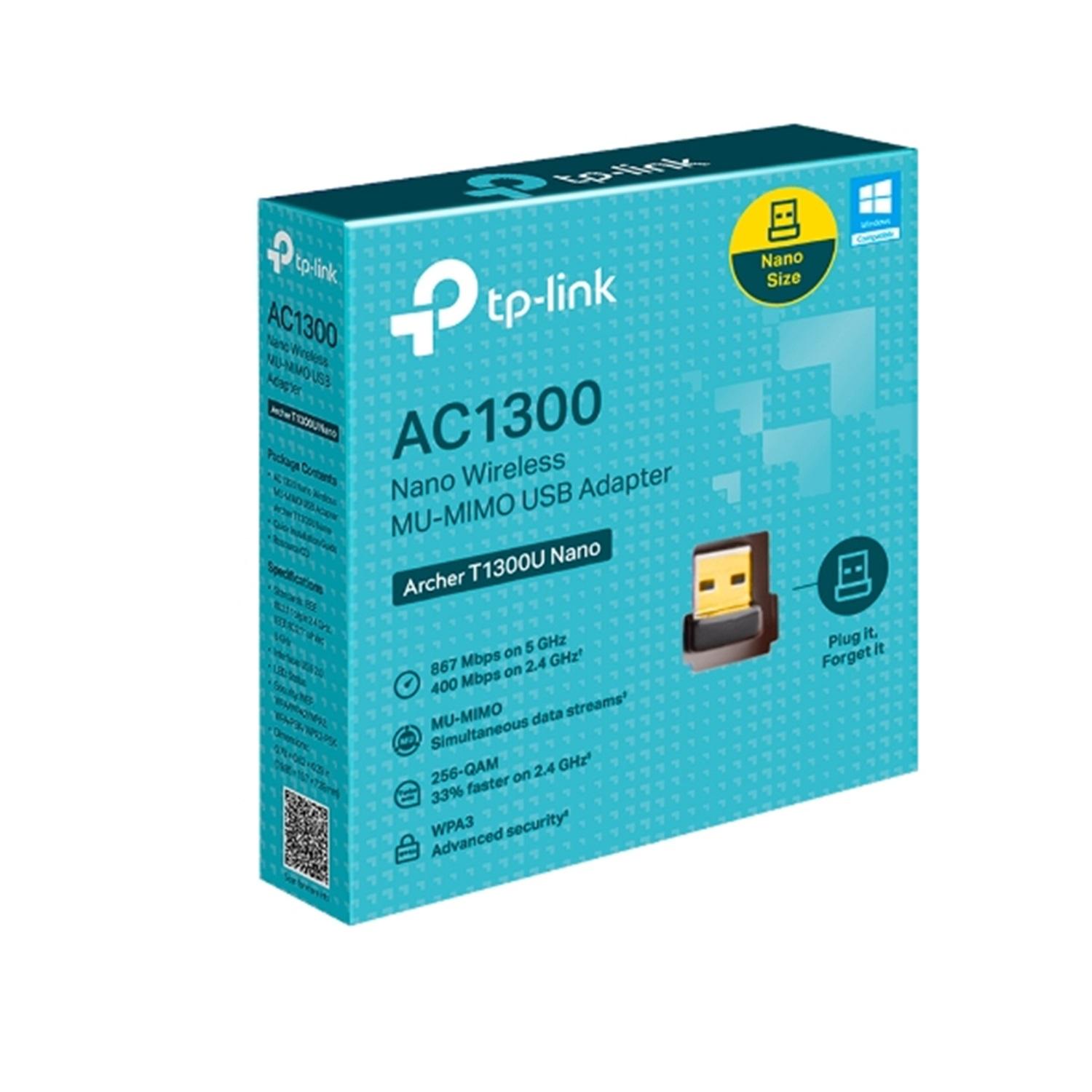 TP-LINK Adaptateur USB 2.0 Wi-Fi 6 TP-Link Archer T1300U Nano - Noir