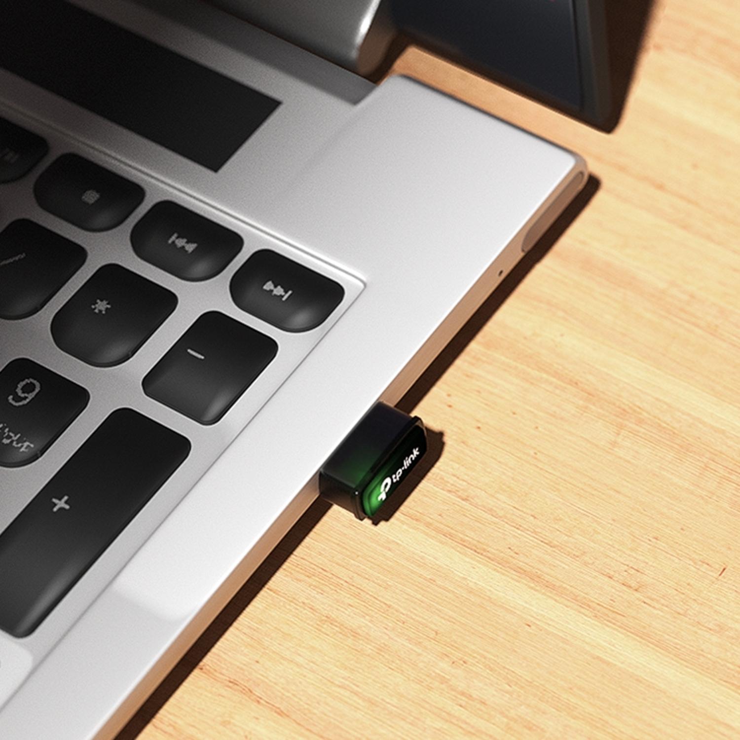 Voir la diapositive 2 : TP-LINK Adaptateur USB 2.0 Wi-Fi 6 TP-Link Archer T1300U Nano - Noir