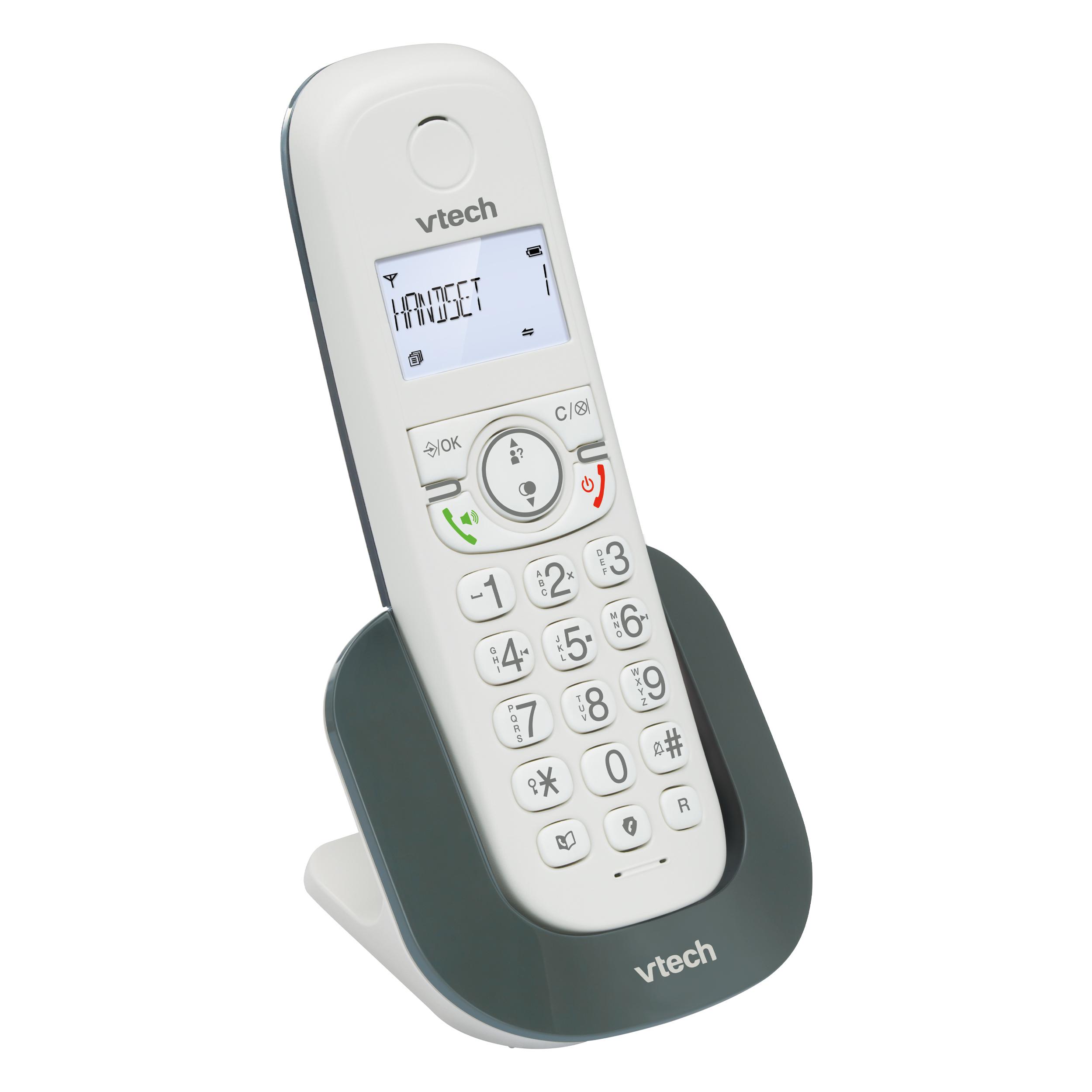 VTECH Téléphone CS1570 Solo Sans Fil+Répondeur - Blanc