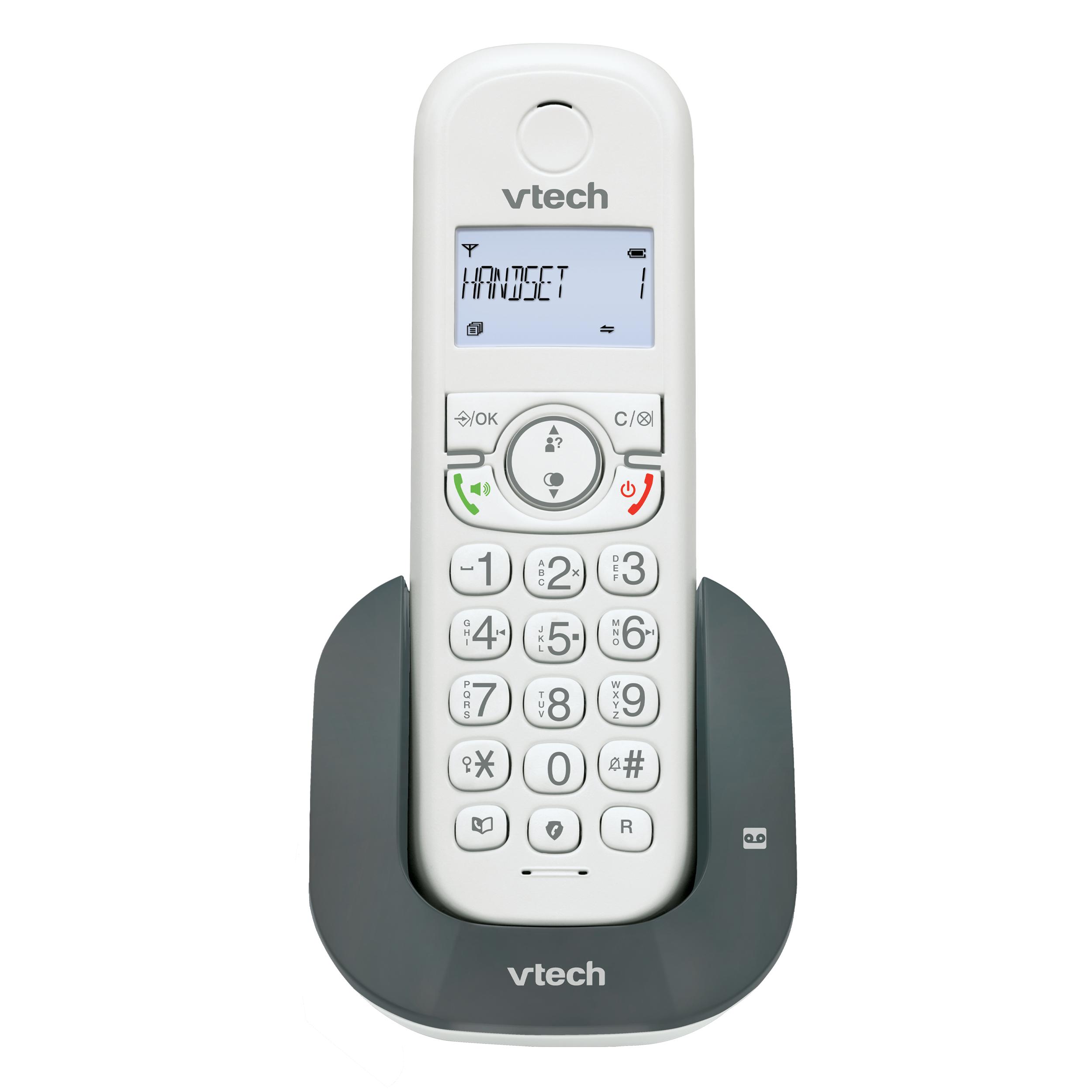 Voir la diapositive 2 : VTECH Téléphone CS1570 Solo Sans Fil+Répondeur - Blanc