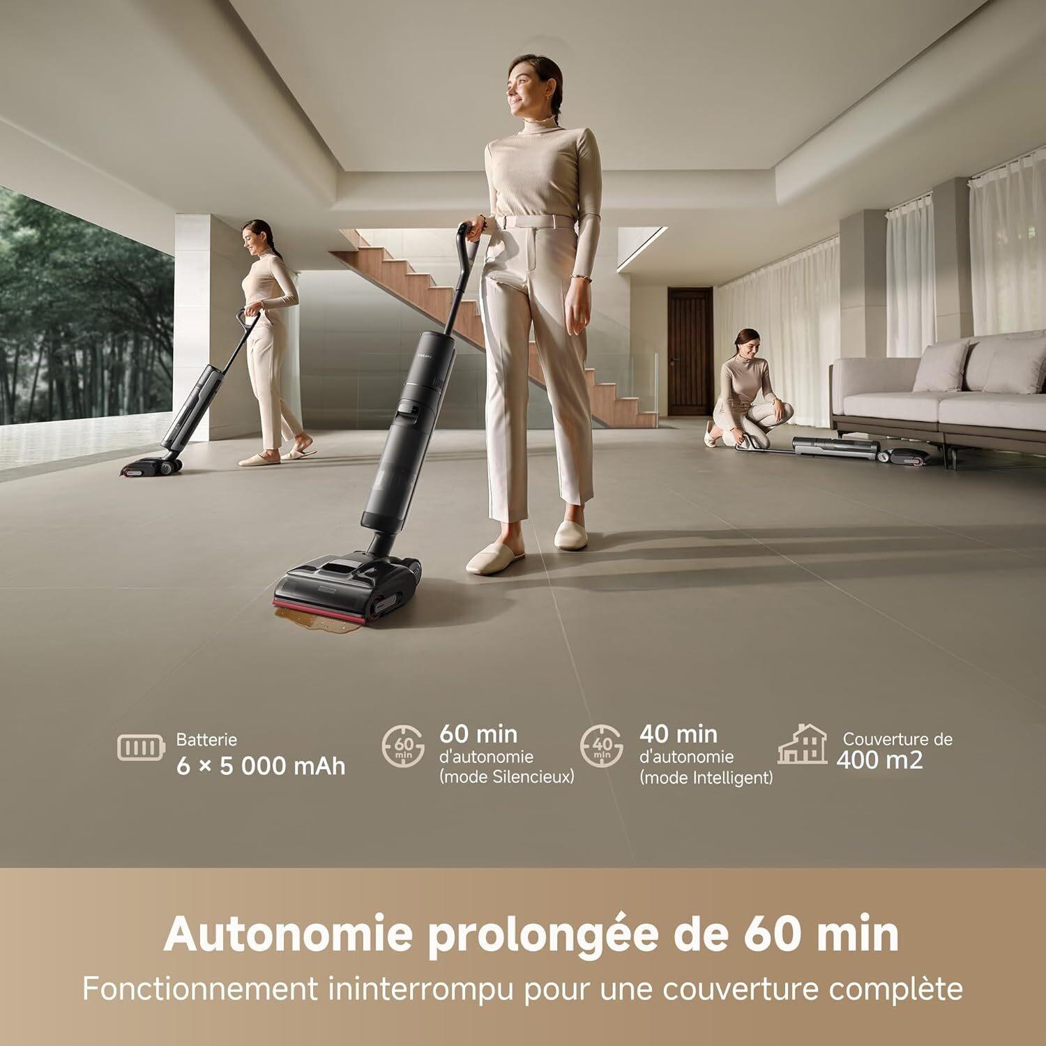 Voir la diapositive 5 : DREAME Aspirateur laveur H15 PRO - Noir
