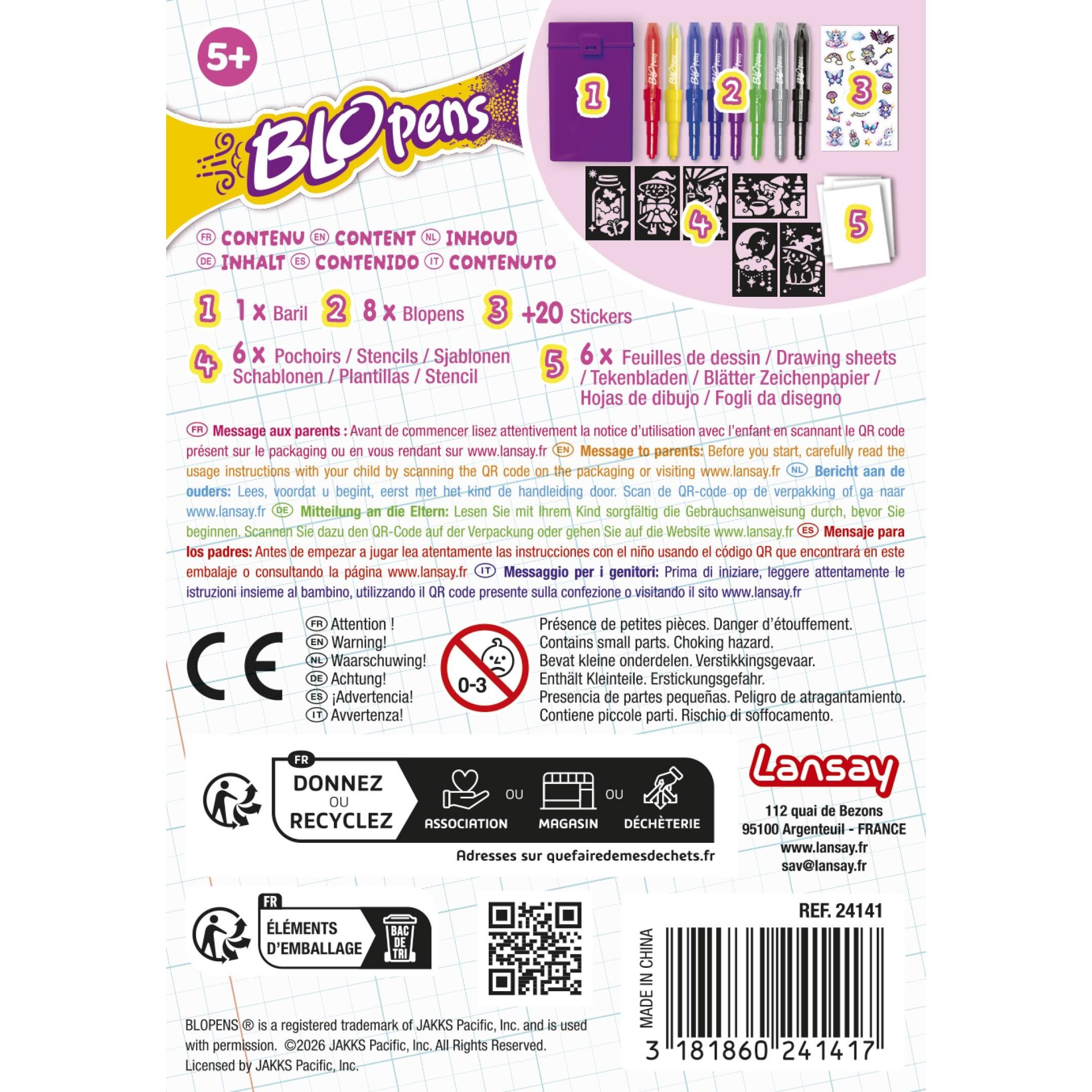Voir la diapositive 4 : LANSAY Baril Magic Stylos Blopens x8