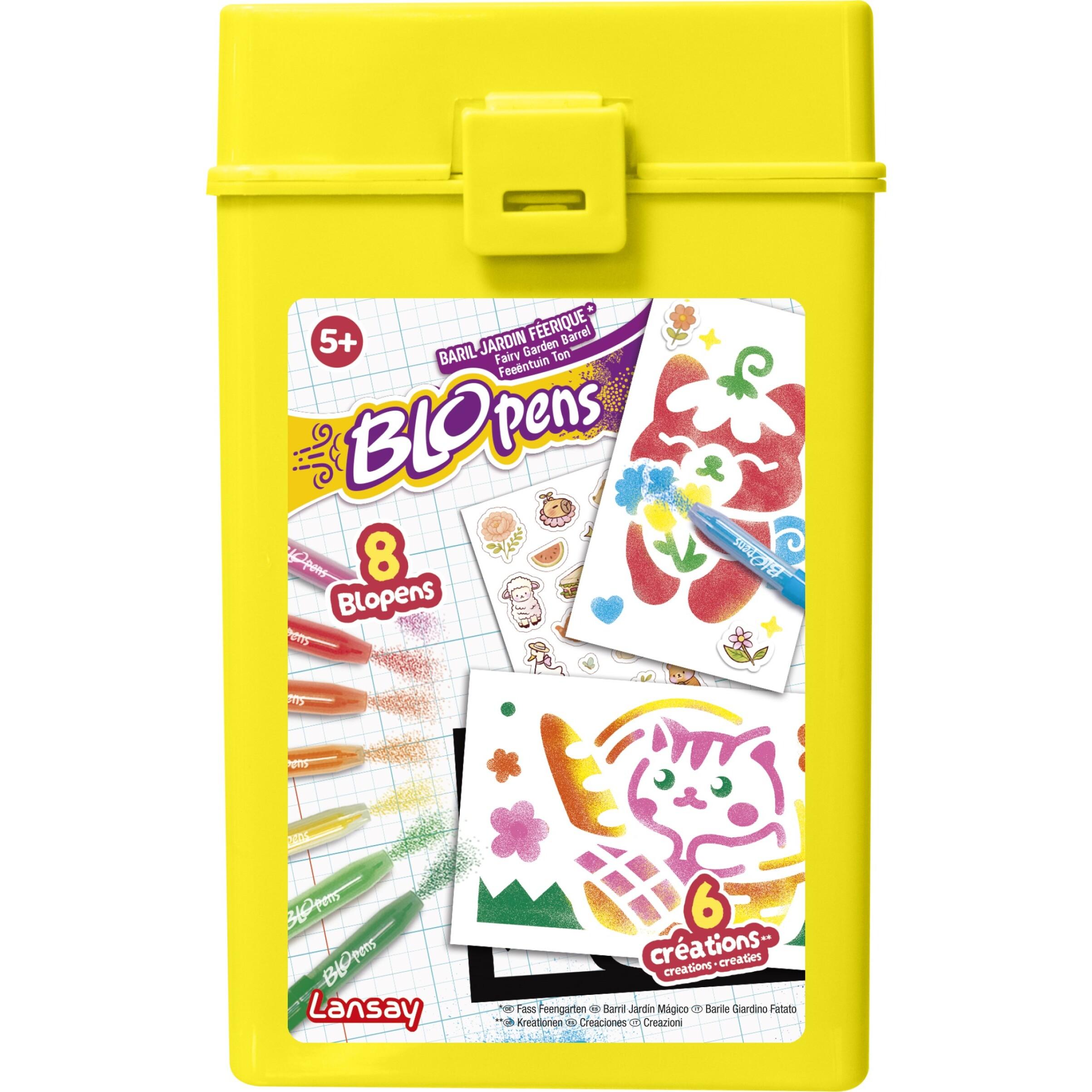 LANSAY Baril Jardin Féérique Stylos Blopens x8