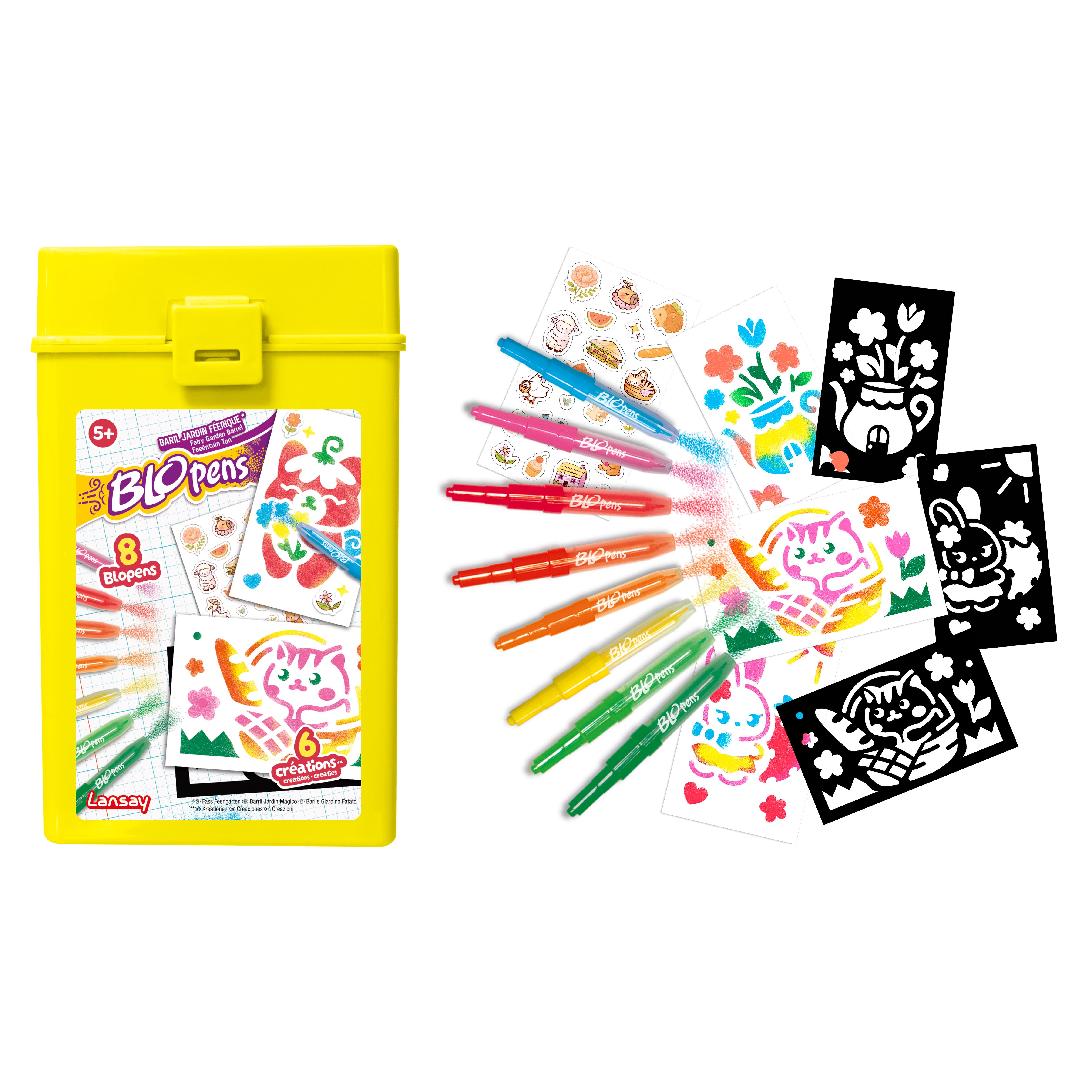 Voir la diapositive 2 : LANSAY Baril Jardin Féérique Stylos Blopens x8
