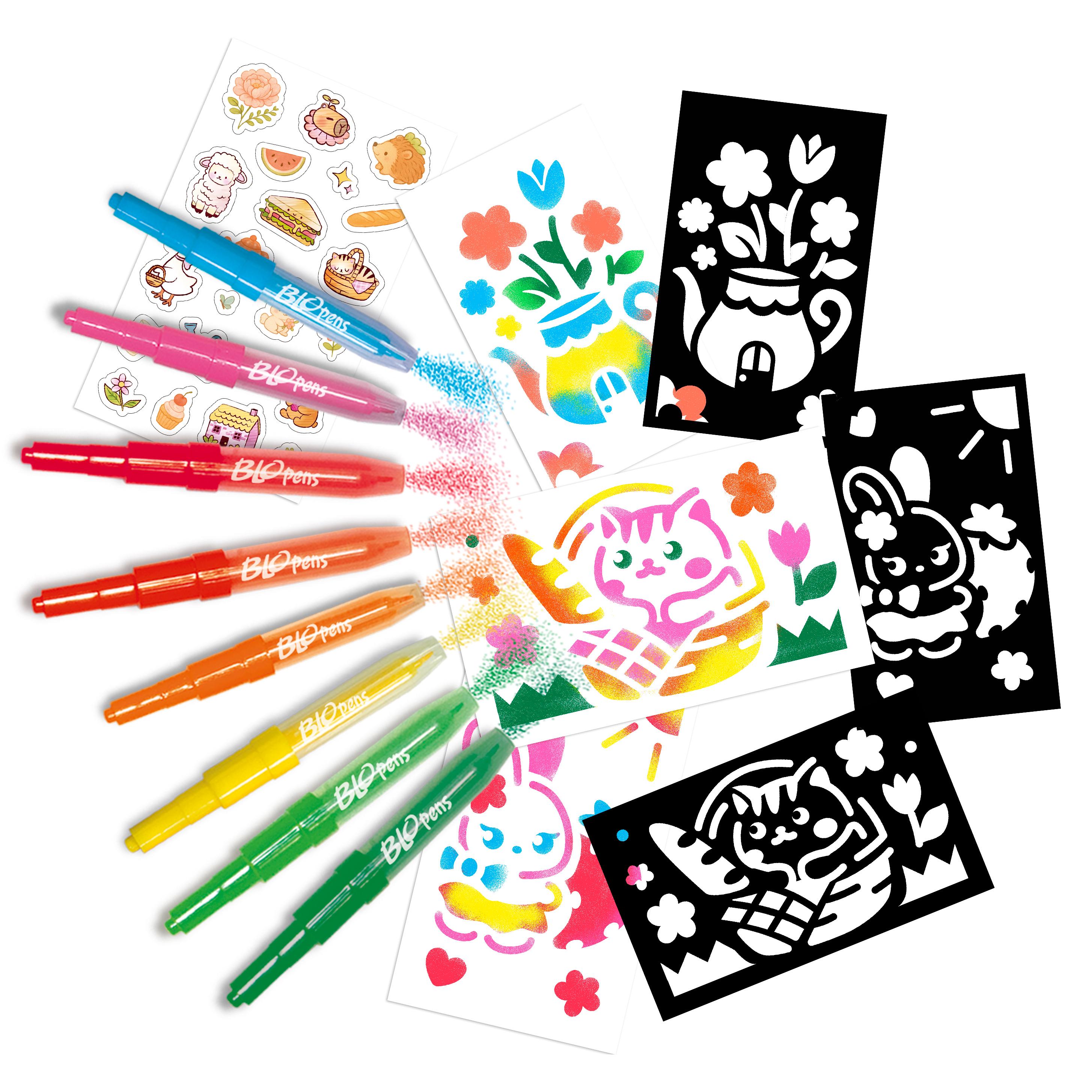 Voir la diapositive 3 : LANSAY Baril Jardin Féérique Stylos Blopens x8