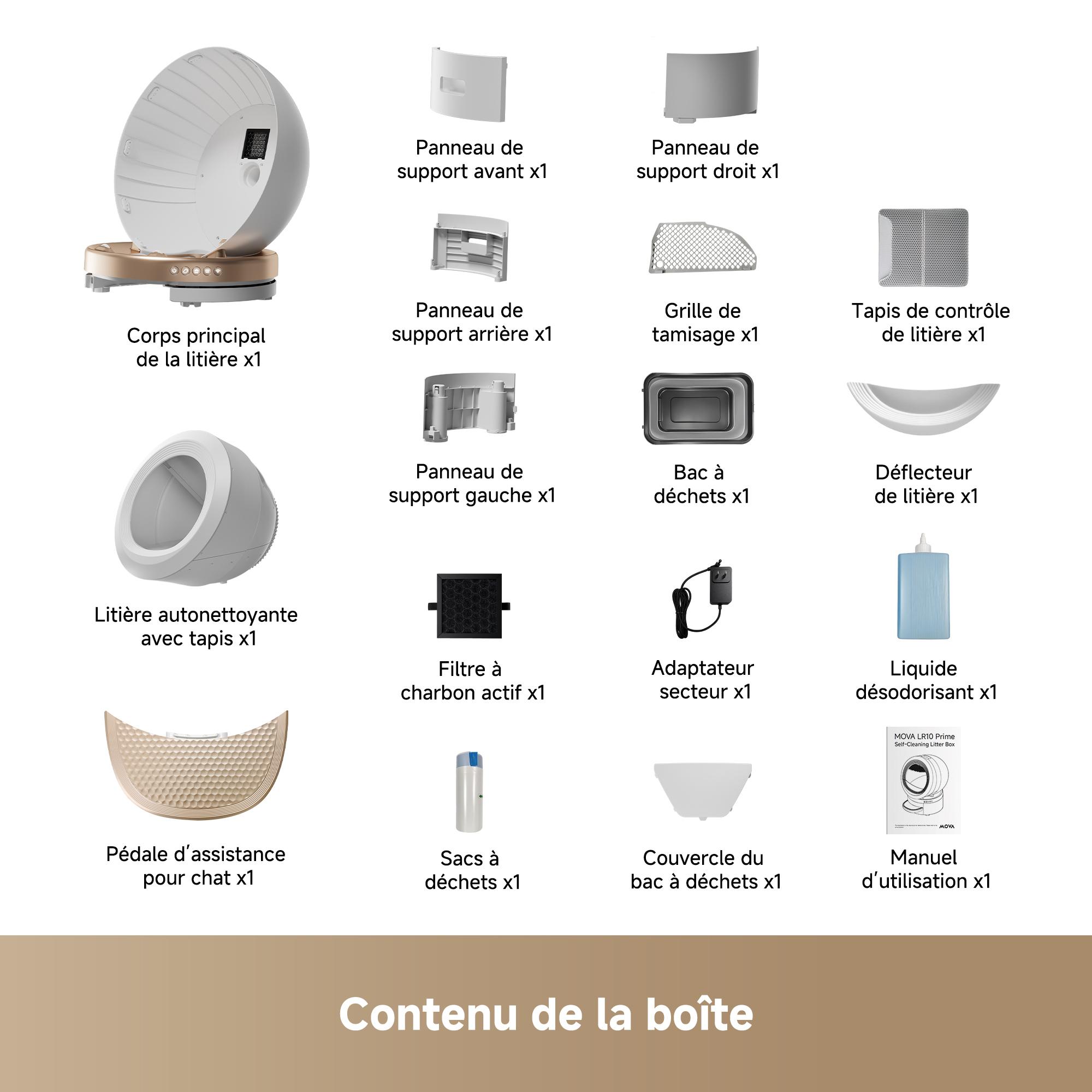 Voir la diapositive 12 : MOVA MeowgicPod LR10 Prime - Blanc
