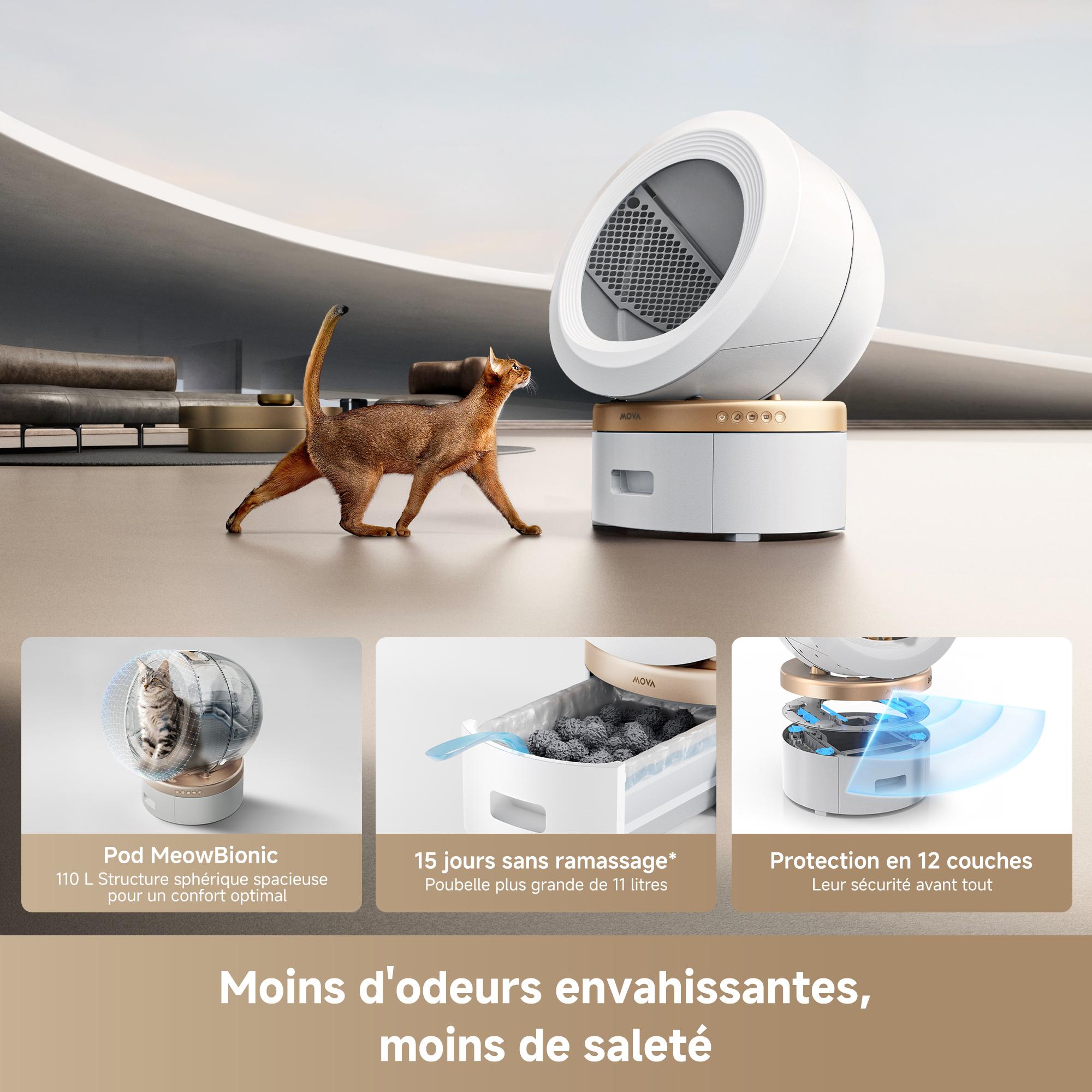 Voir la diapositive 5 : MOVA MeowgicPod LR10 Prime - Blanc