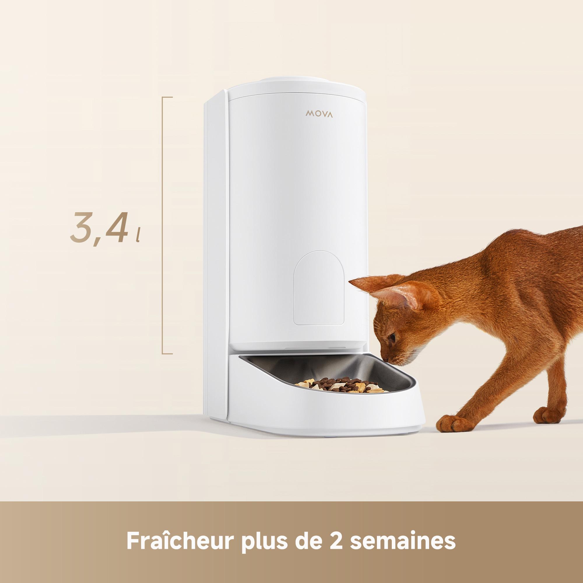 Voir la diapositive 5 : MOVA Distributeur de croquettes PF10 PRO - Blanc