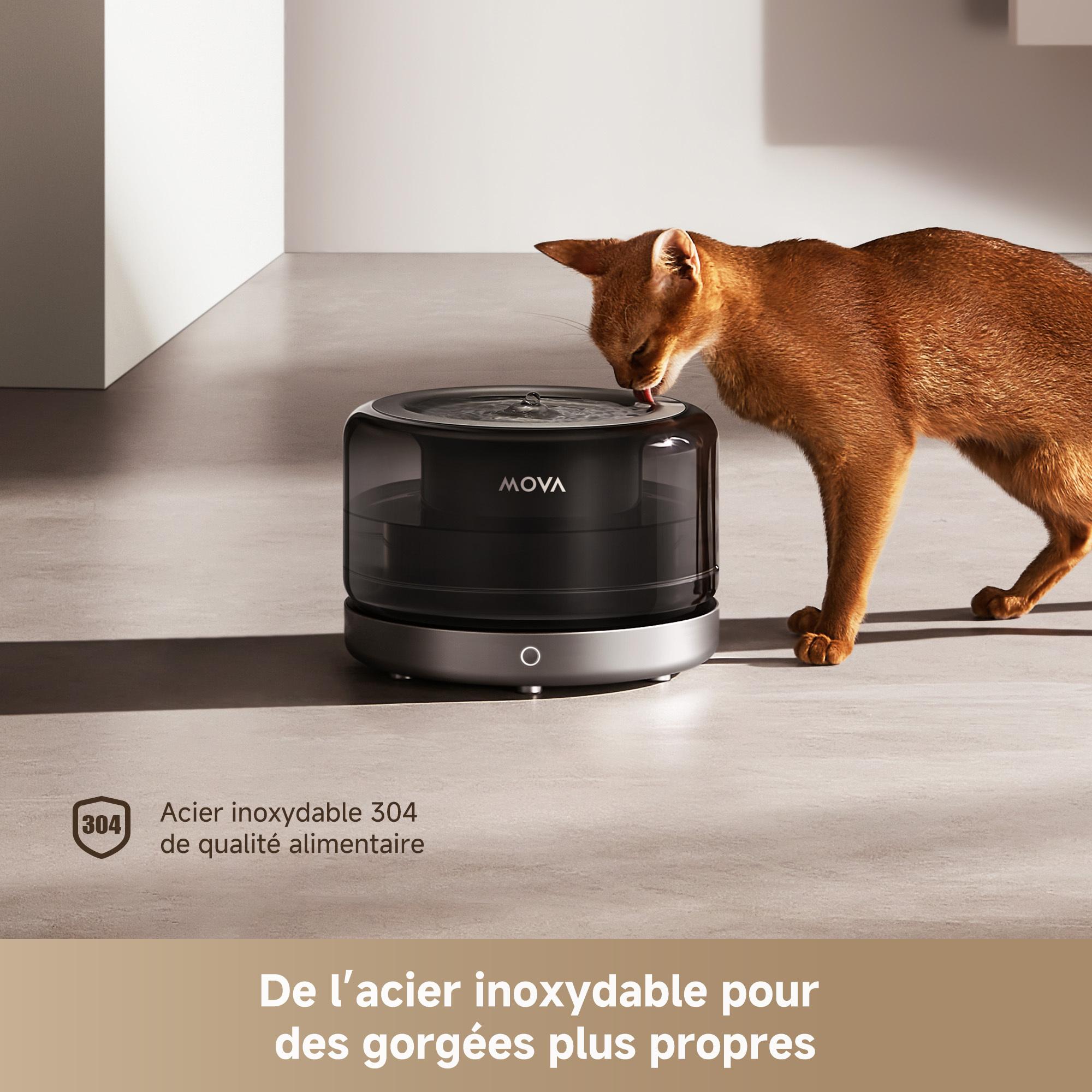 Voir la diapositive 5 : MOVA Fontaine pour chat WF20 Pro - Noir