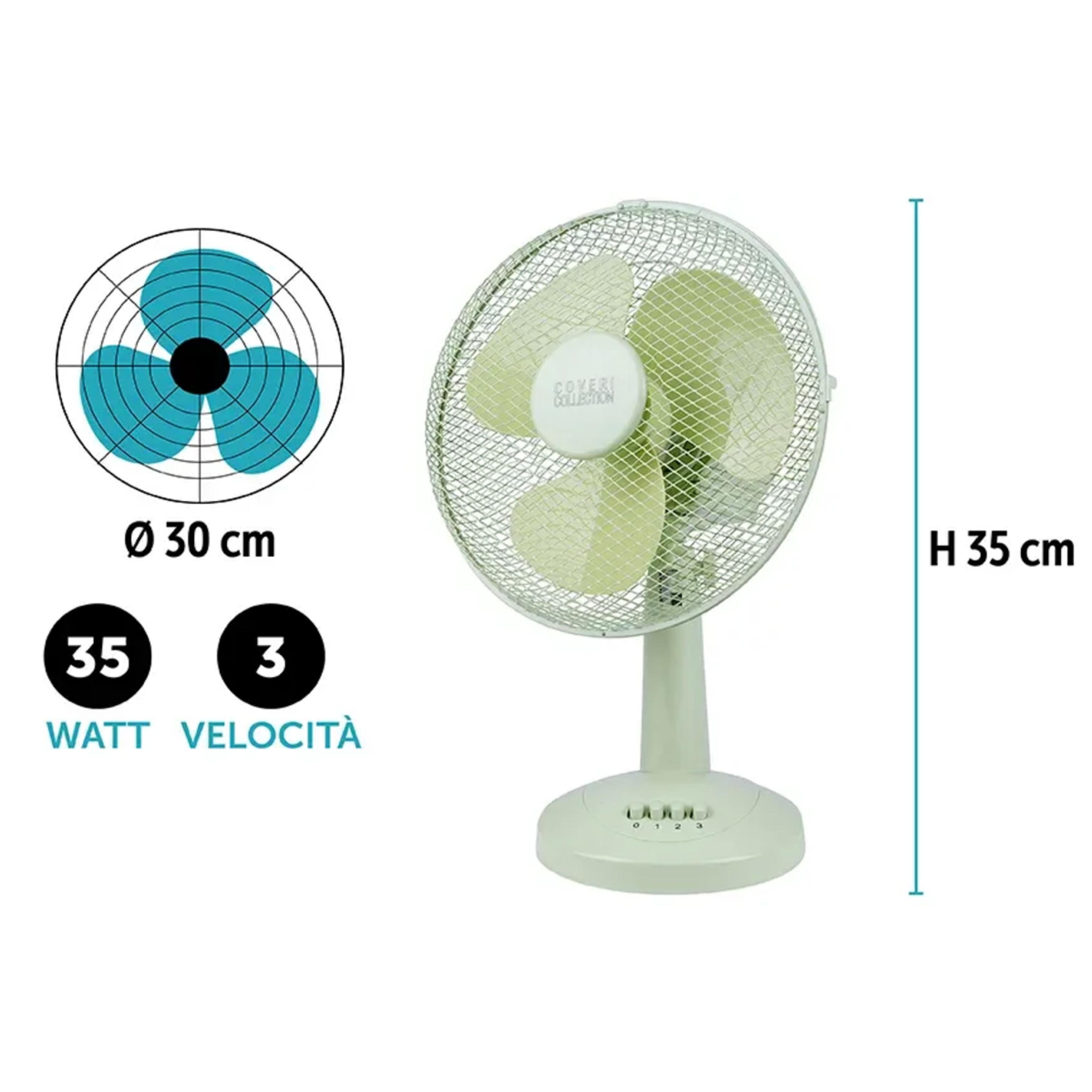 Voir la diapositive 2 : BAKAJI Ventilateur D30 - Vert menthe