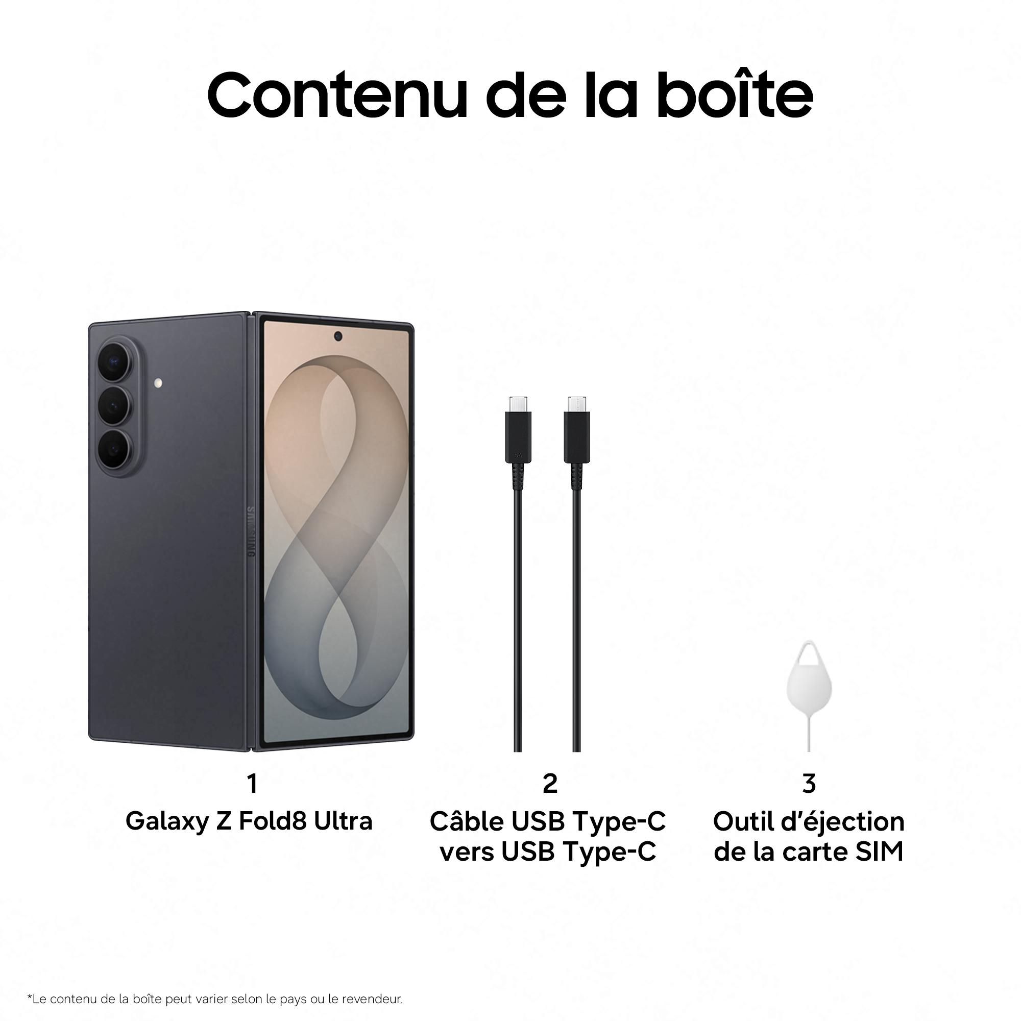 Voir la diapositive 9 : SAMSUNG Galaxy Z Fold8 Ultra 256Go - Graphite