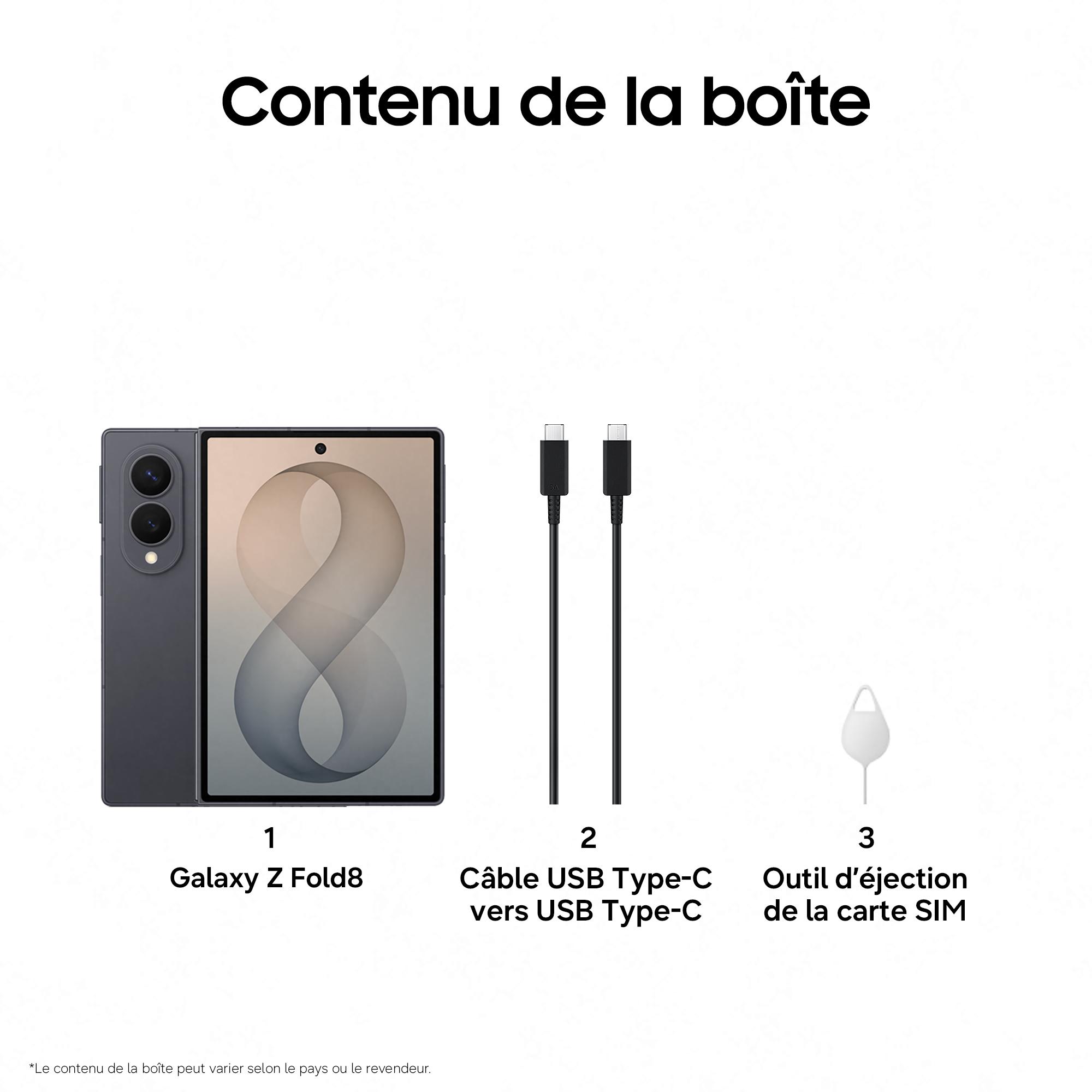 Voir la diapositive 8 : SAMSUNG Galaxy Z Fold8 512Go - Graphite