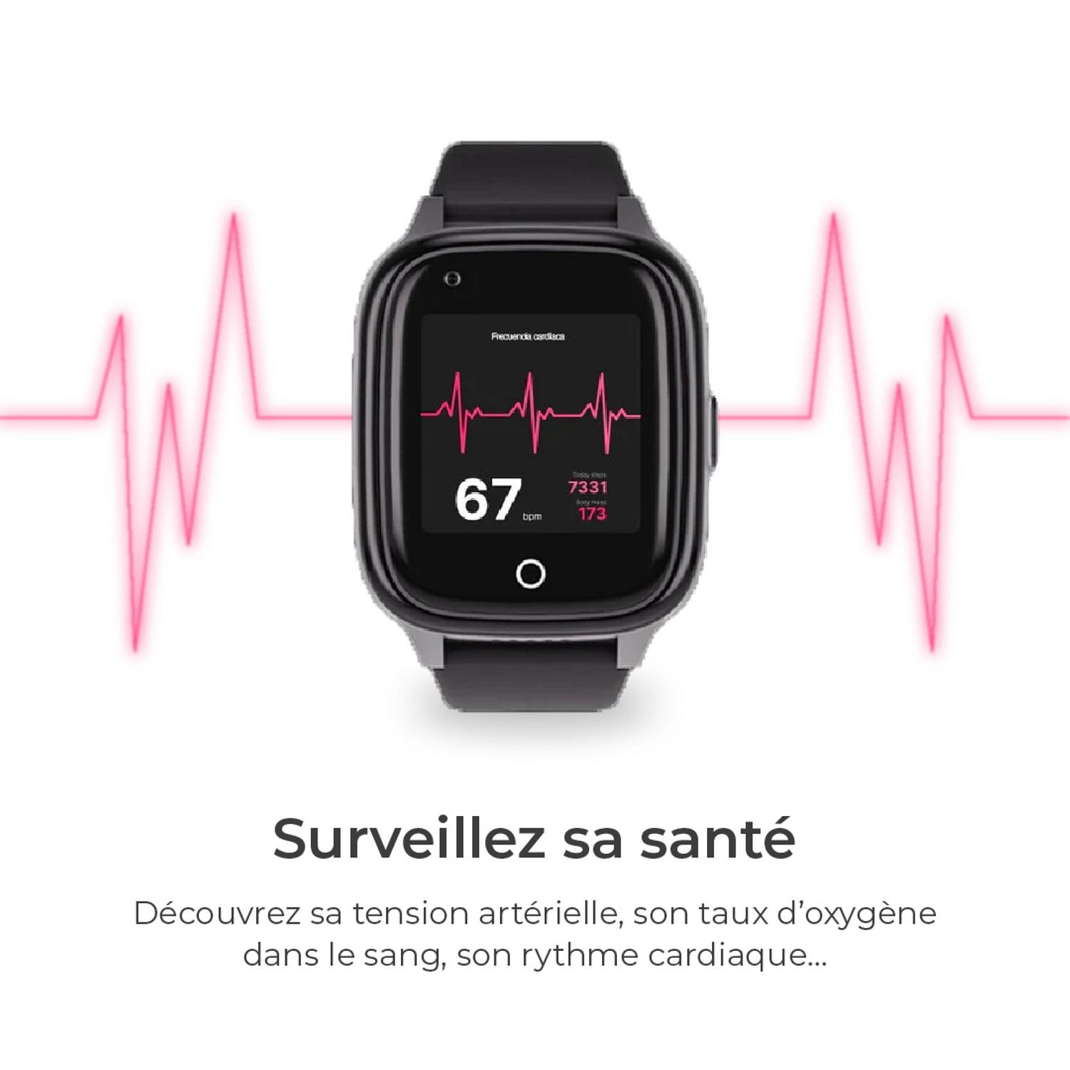 Voir la diapositive 8 : SAVEFAMILY Montre connectée Watch Senoir - Noir