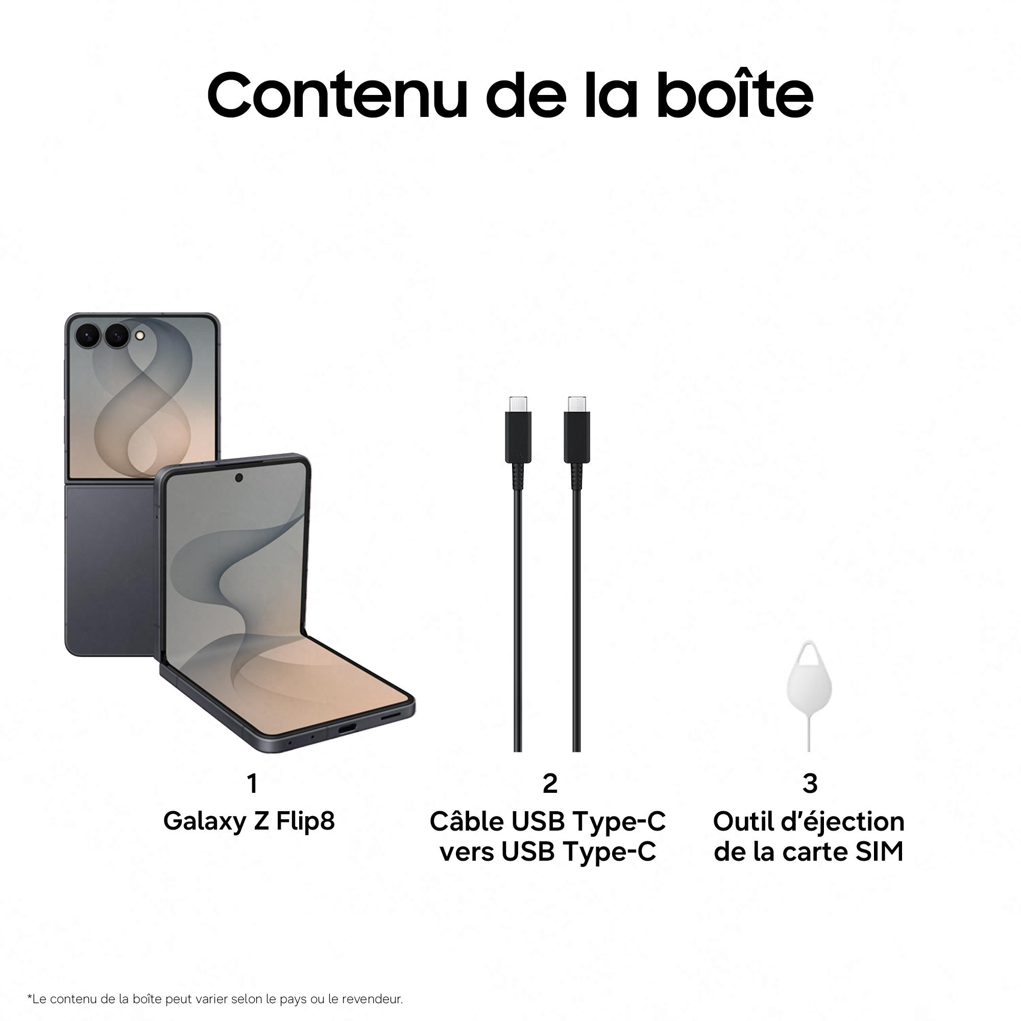 Voir la diapositive 9 : SAMSUNG Galaxy Z Flip8 512Go - Graphite