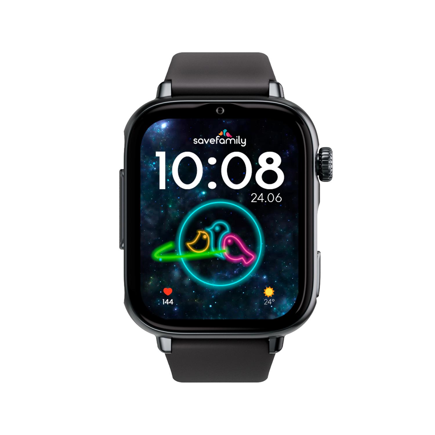 Voir la diapositive 3 : SAVEFAMILY Montre connectée Watch Plus 2 Cadran Noir - Noir