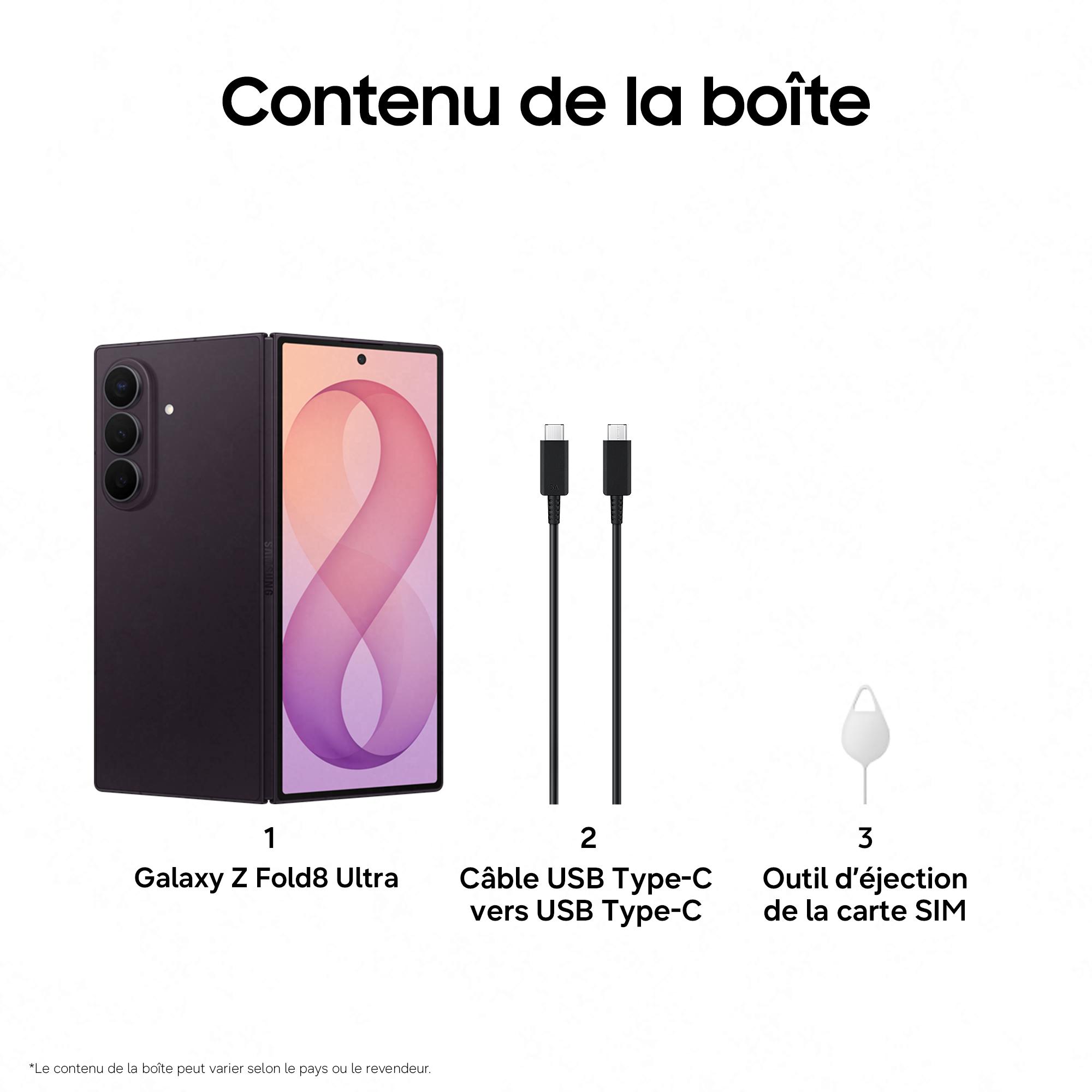 Voir la diapositive 9 : SAMSUNG Galaxy Z Fold8 Ultra 1To - Violet