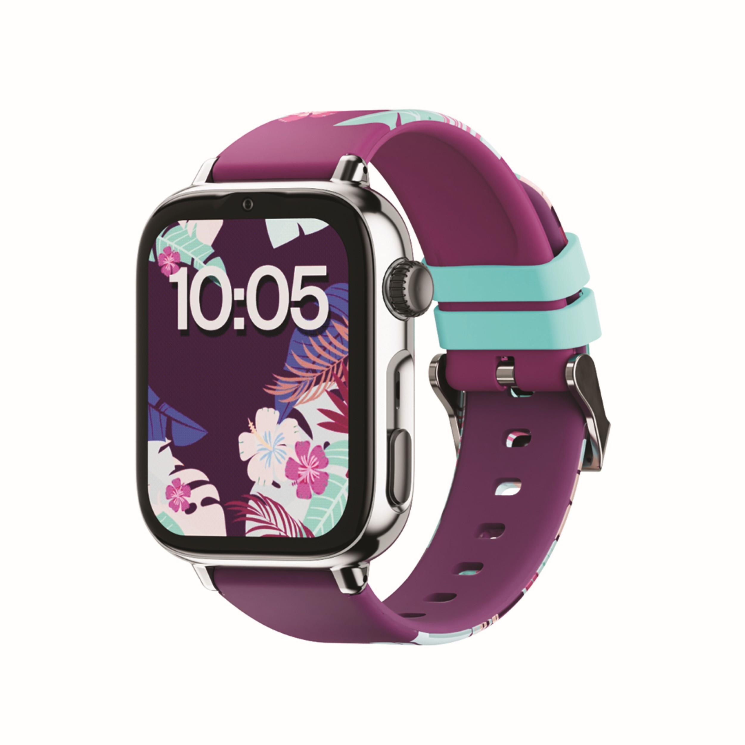 SAVEFAMILY Montre connectée Watch Plus 2 Cadran Argent - Violet