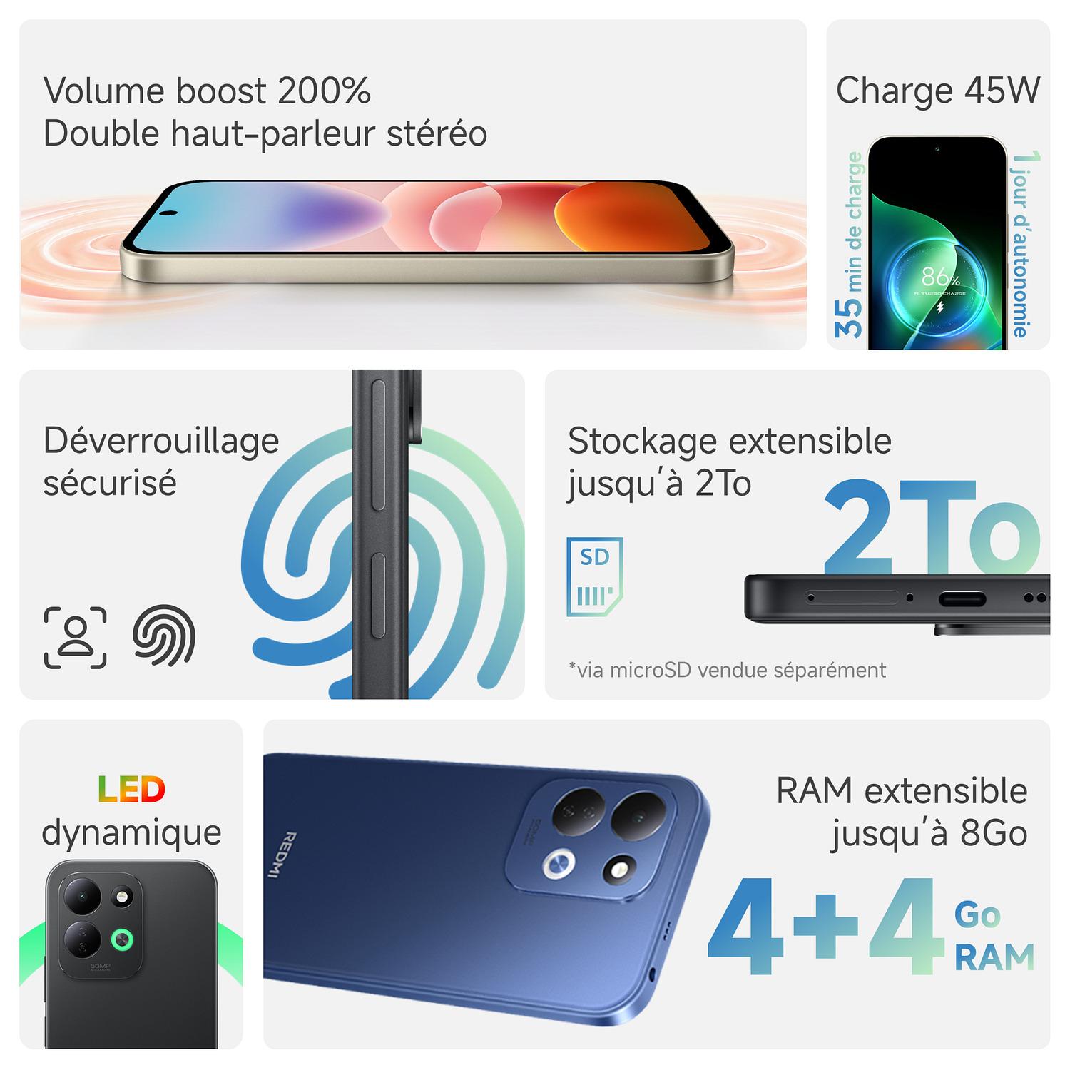 Voir la diapositive 4 : XIAOMI Redmi 17 5G 128Go - Noir