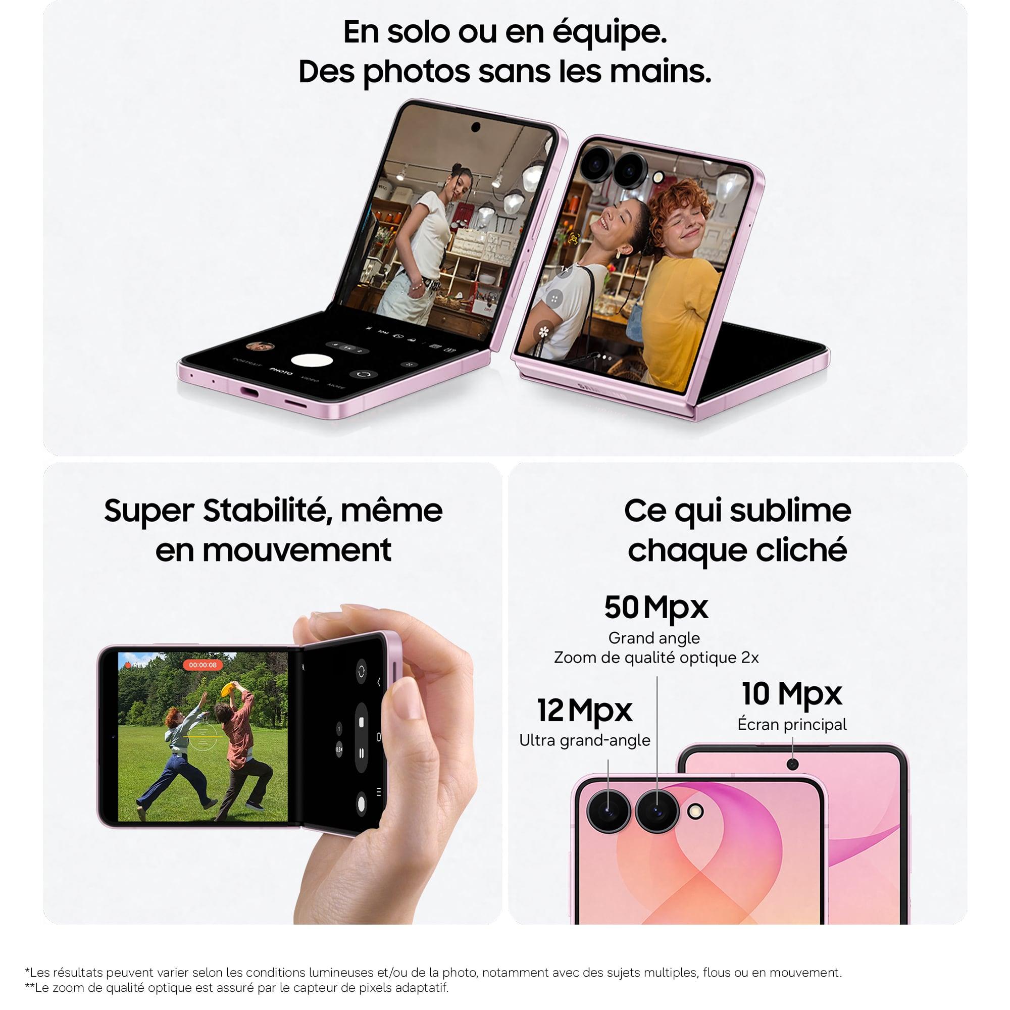 Voir la diapositive 5 : SAMSUNG Galaxy Z Flip8 512Go - Rose