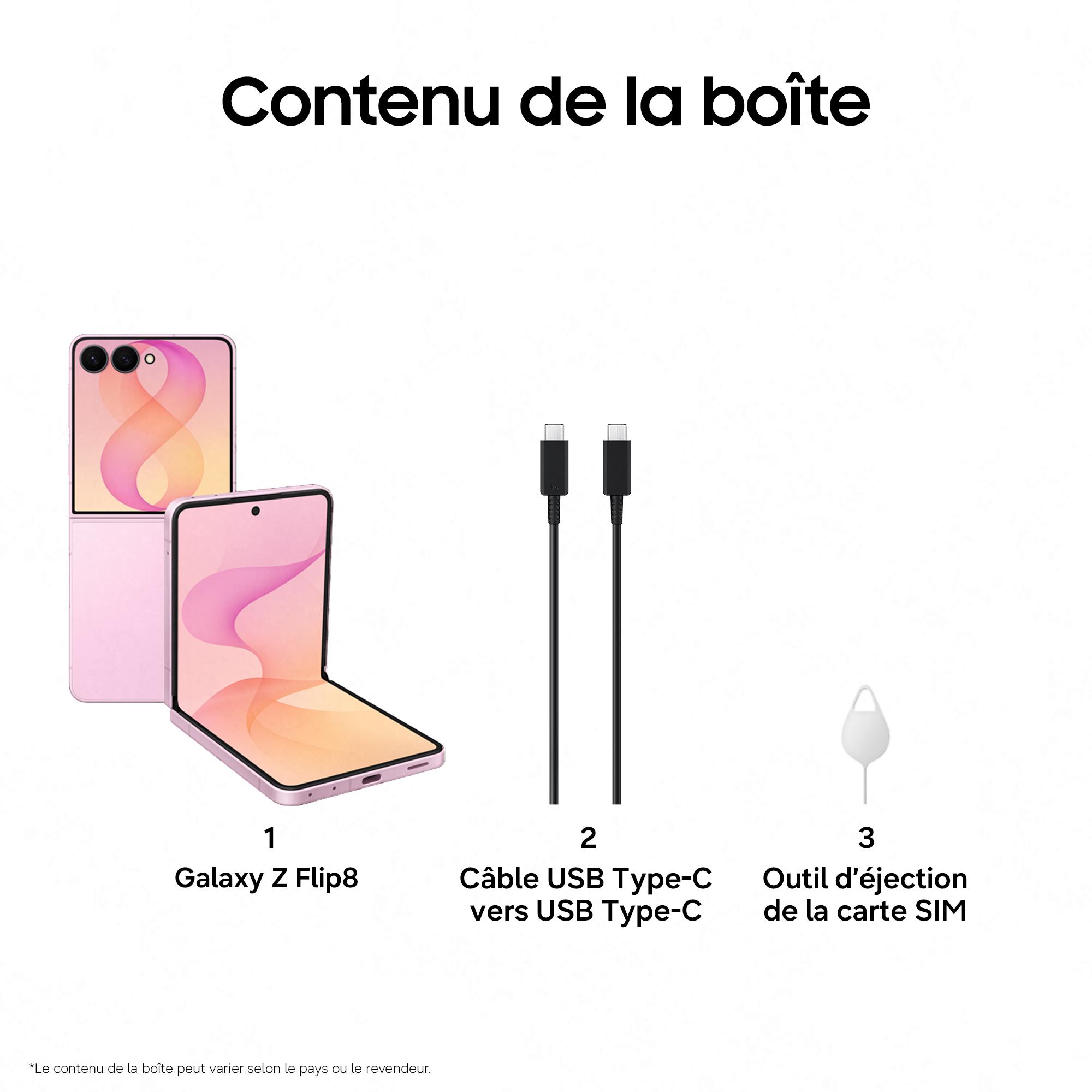 Voir la diapositive 9 : SAMSUNG Galaxy Z Flip8 512Go - Rose