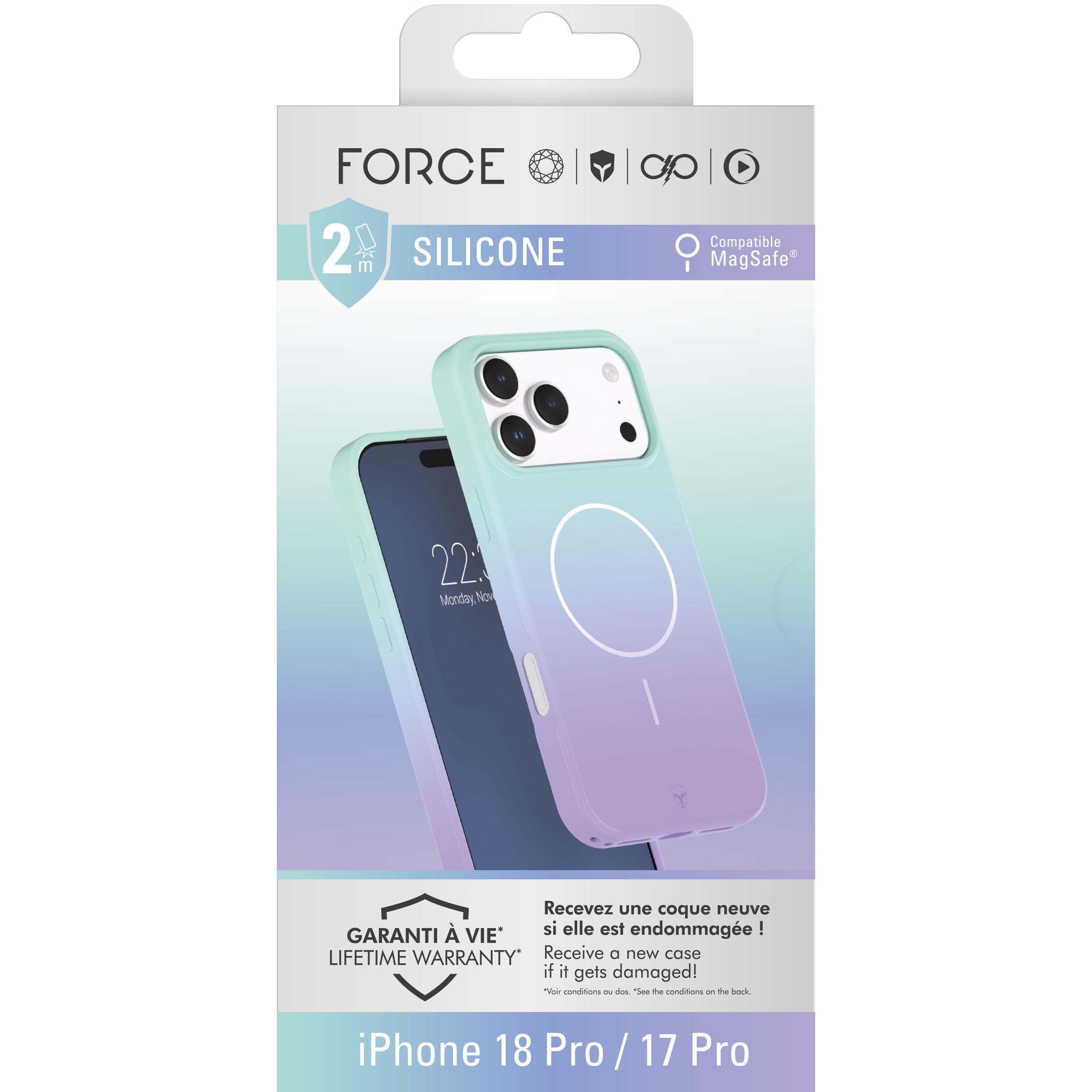 Voir la diapositive 4 : BIGBEN Coque Silicone Magsafe pour Apple iPhone 17 Pro - Day Dream