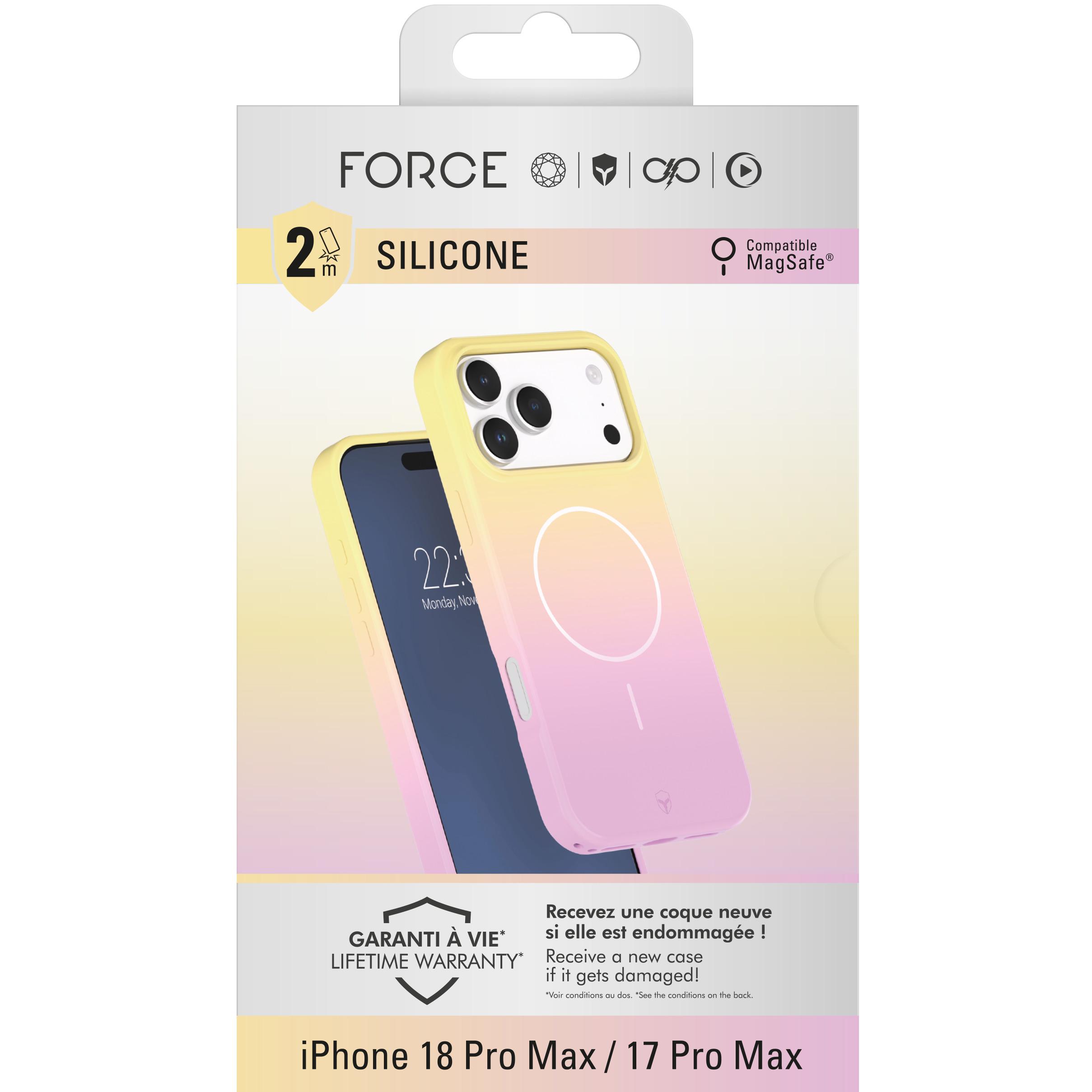 Voir la diapositive 4 : BIGBEN Coque Silicone Magsafe pour Apple iPhone 17 Pro Max - Vanilla Sky