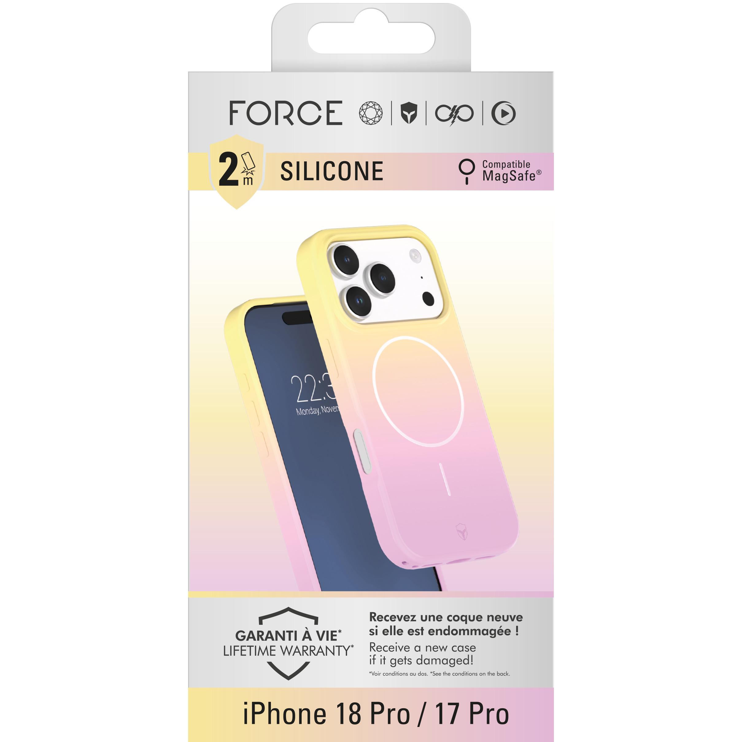 Voir la diapositive 4 : BIGBEN Coque Silicone Magsafe pour Apple iPhone 17 Pro - Vanilla Sky