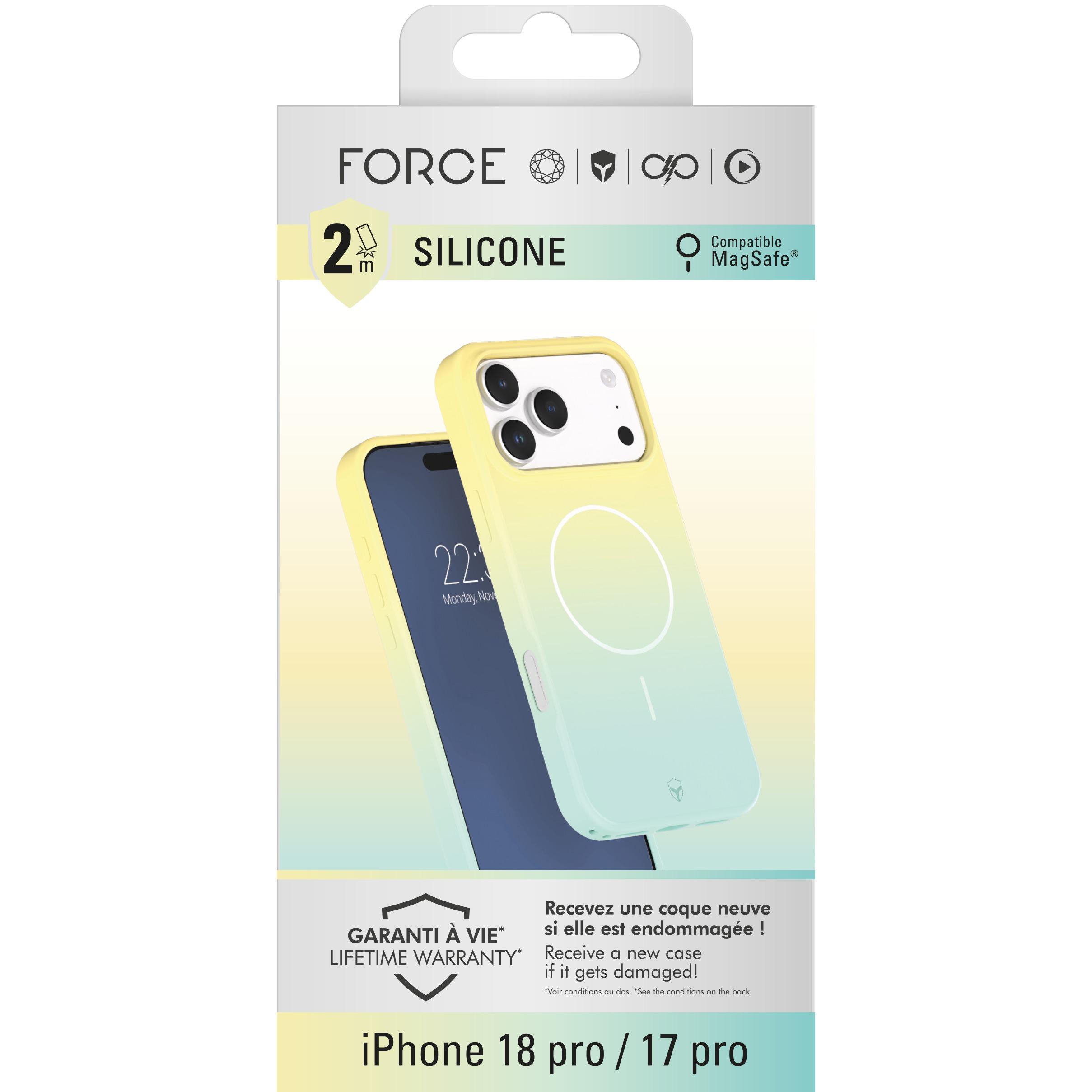 Voir la diapositive 4 : BIGBEN Coque Silicone Magsafe pour Apple iPhone 17 Pro Max - Lemonade