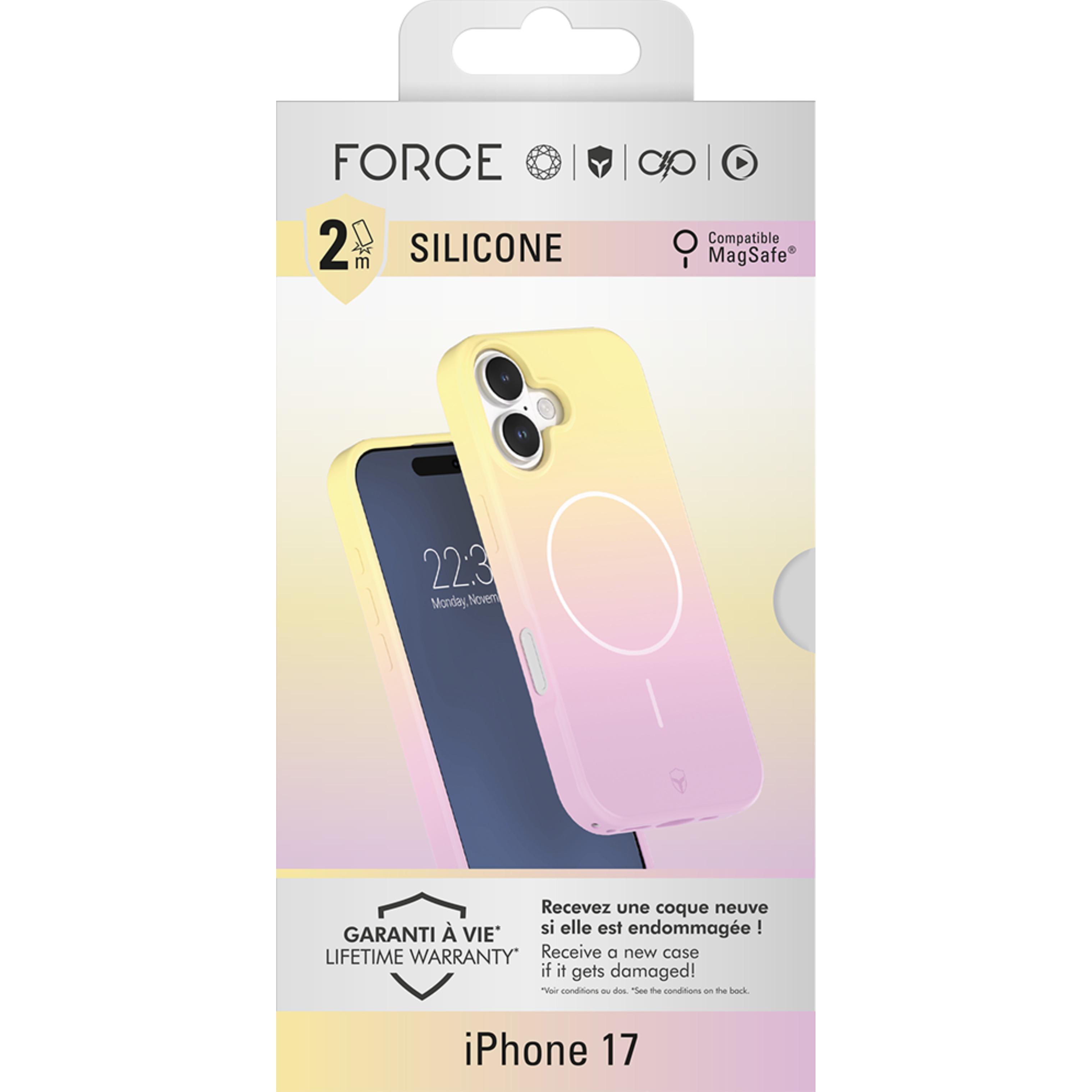 Voir la diapositive 4 : BIGBEN Coque Silicone Magsafe pour Apple iPhone 17 - Vanilla Sky