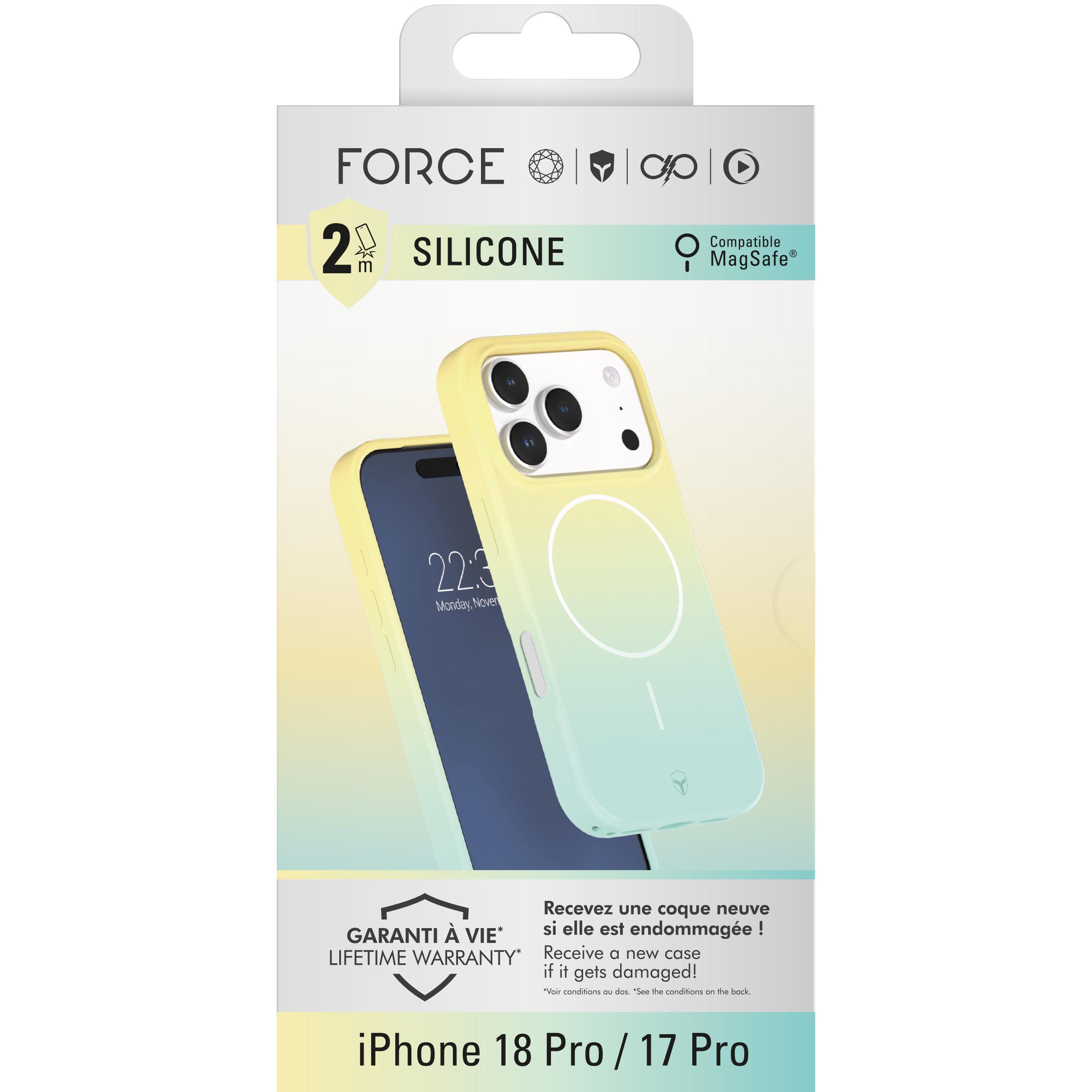 Voir la diapositive 4 : BIGBEN Coque Silicone Magsafe pour Apple iPhone 17 Pro - Lemonade