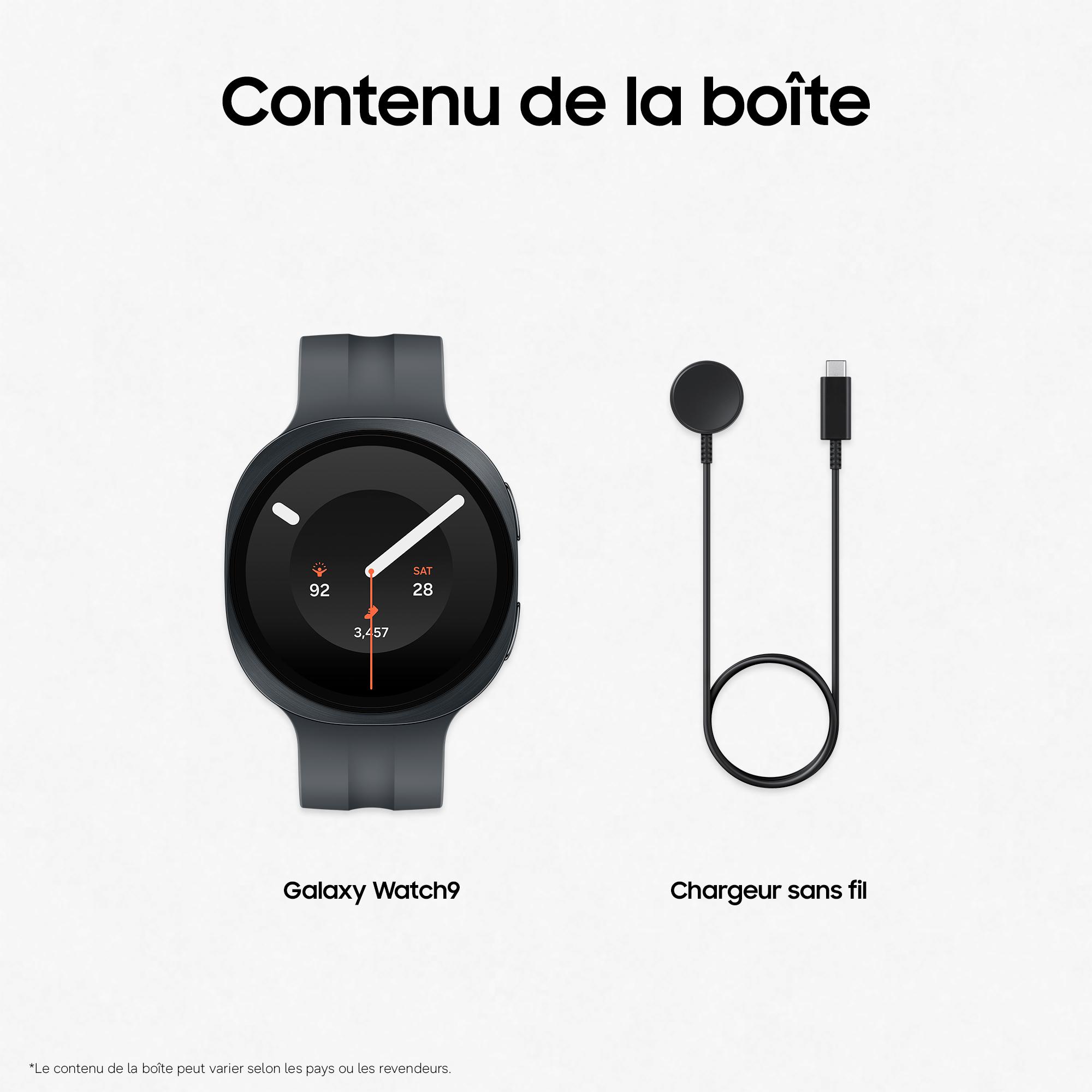 Voir la diapositive 11 : SAMSUNG Montre connectée Galaxy Watch 9 44mm - Graphite