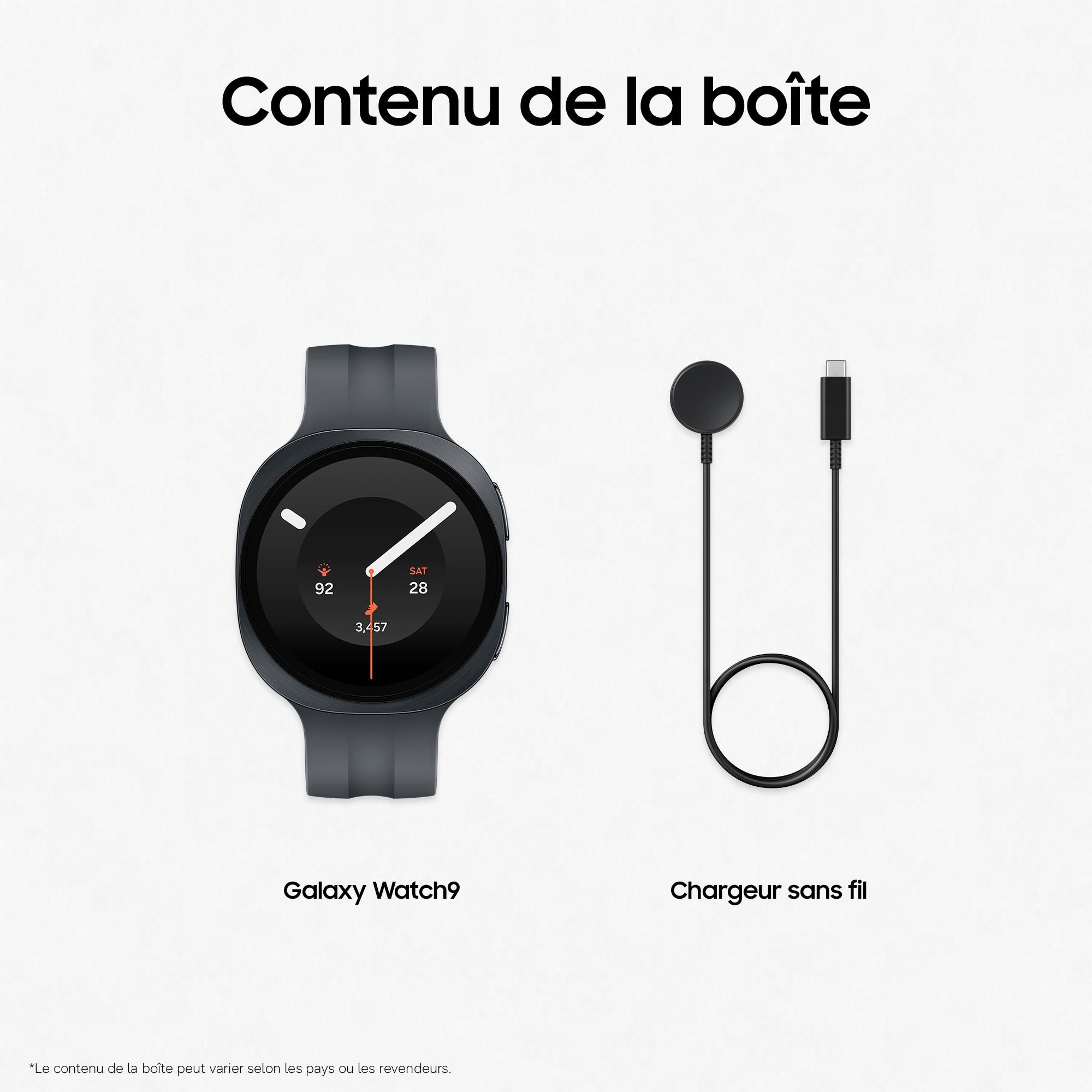 Voir la diapositive 11 : SAMSUNG Montre connectée Galaxy Watch 9 40mm - Graphite