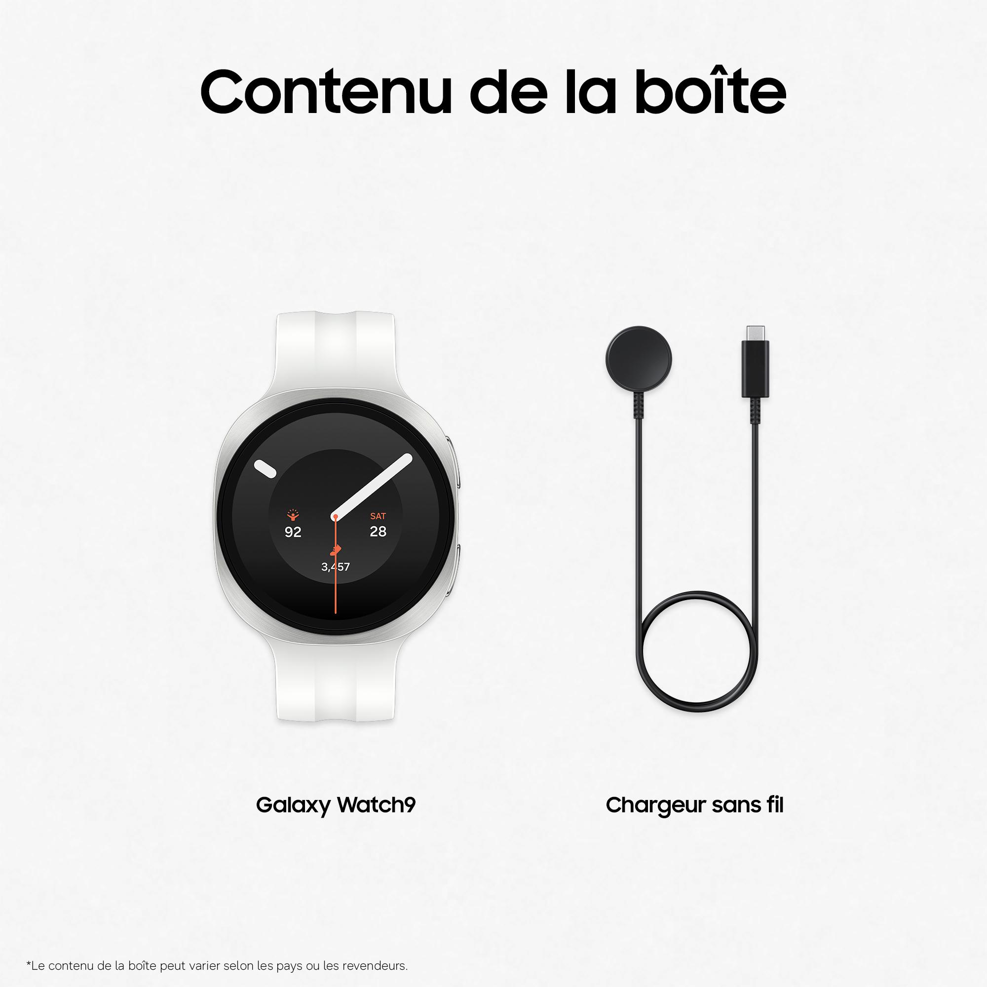 Voir la diapositive 11 : SAMSUNG Montre connectée Galaxy Watch 9 40mm - Crème