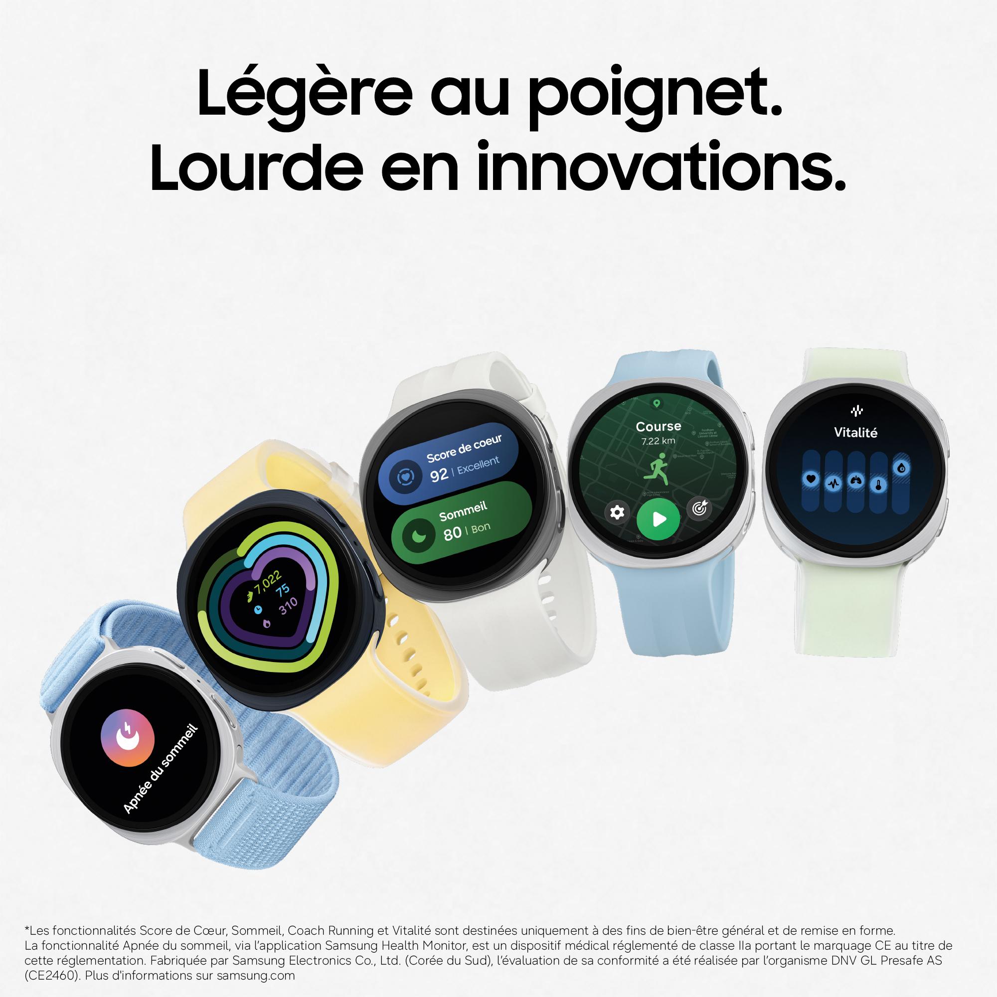 Voir la diapositive 4 : SAMSUNG Montre connectée Galaxy Watch 9 44mm - Argent