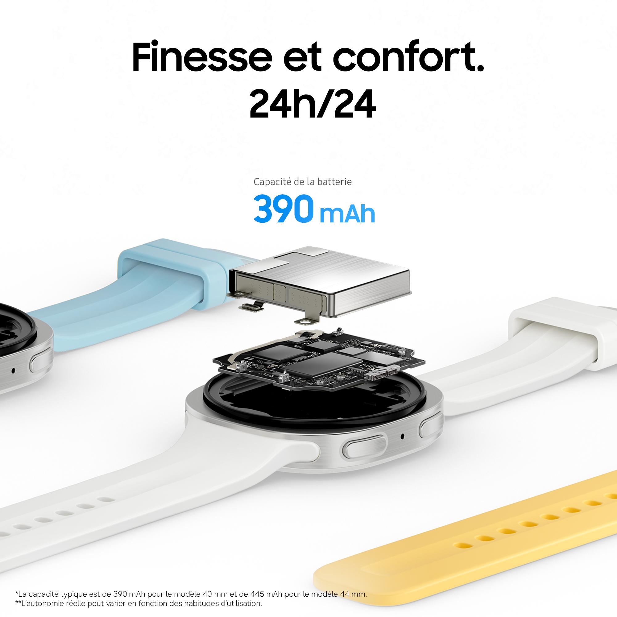 Voir la diapositive 8 : SAMSUNG Montre connectée Galaxy Watch 9 44mm - Argent