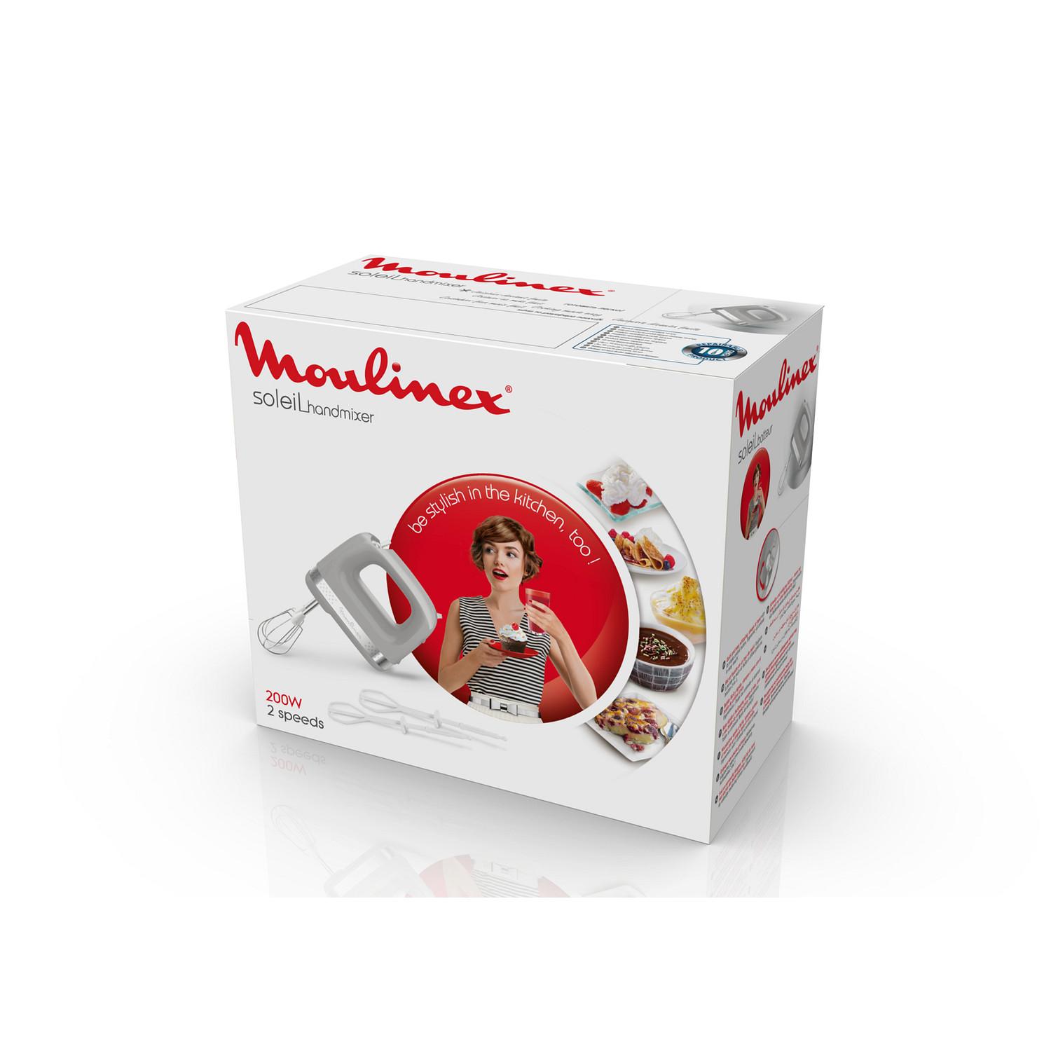 Voir la diapositive 8 : MOULINEX Batteur HM211E10 - Gris