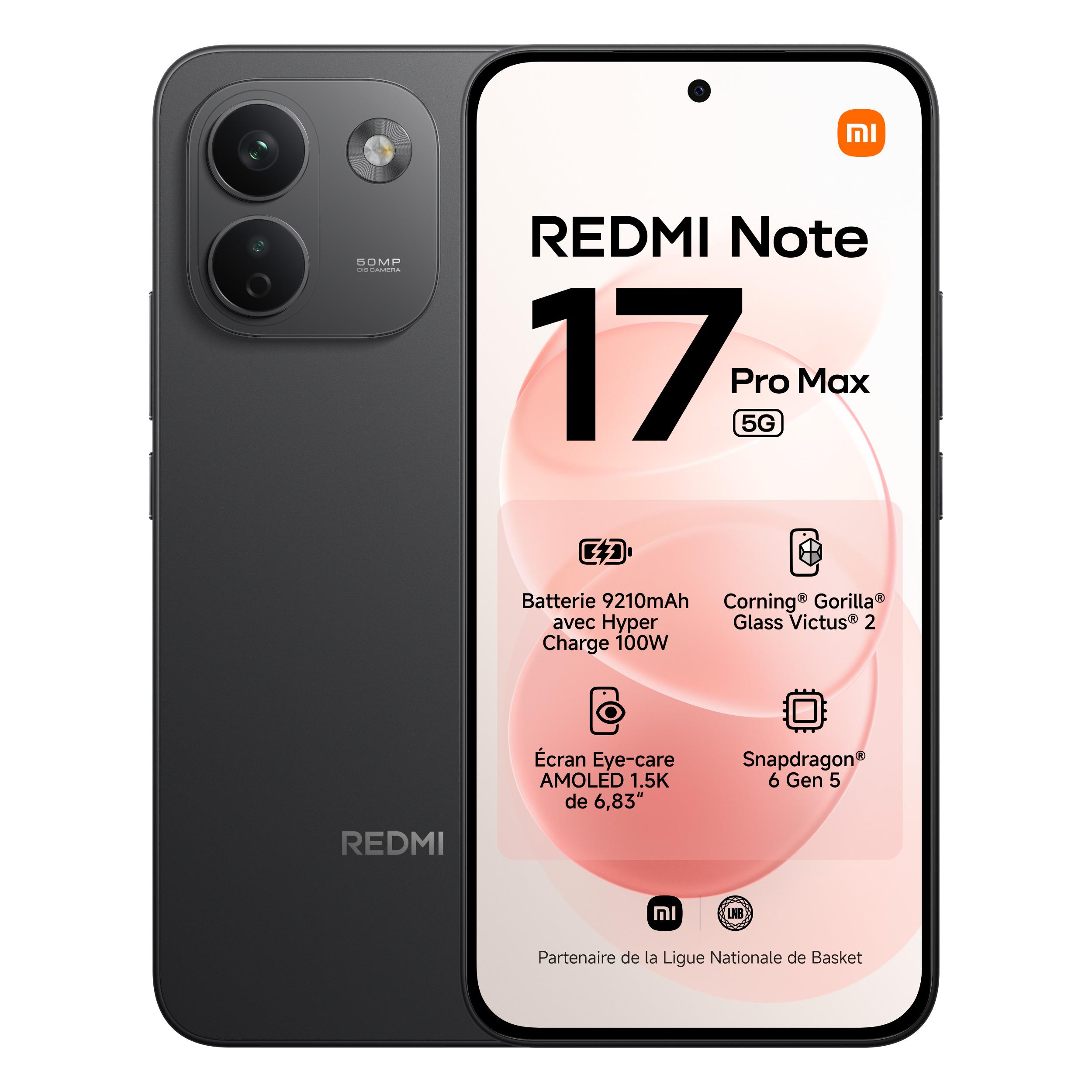 XIAOMI Redmi Note 17 Pro Max 5G 256Go - Noir