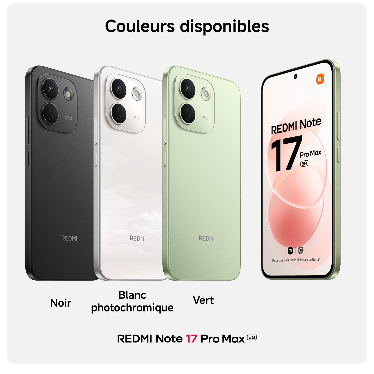 Voir la diapositive 12 : XIAOMI Redmi Note 17 Pro Max 5G 256Go - Noir