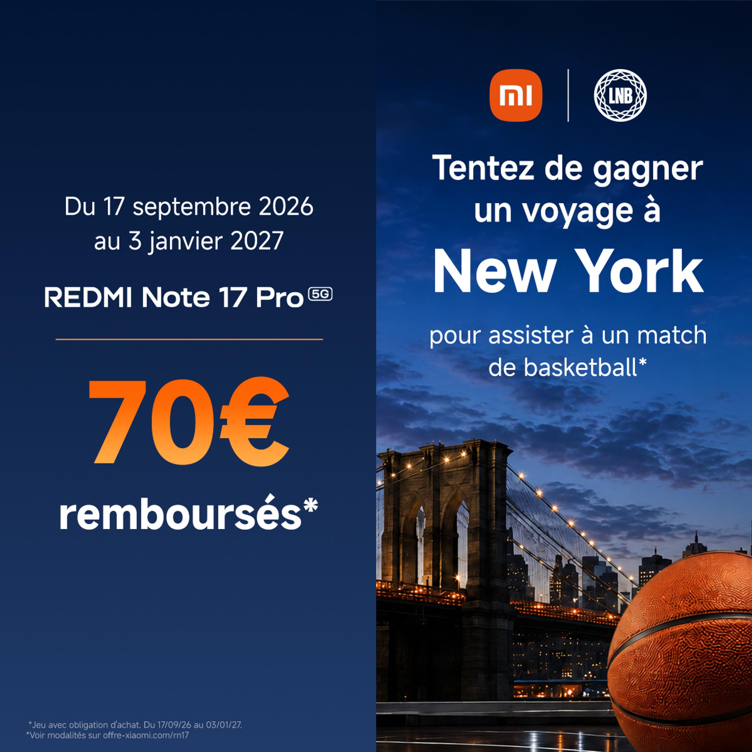 Voir la diapositive 5 : XIAOMI Redmi Note 17 Pro 5G 256Go - Noir