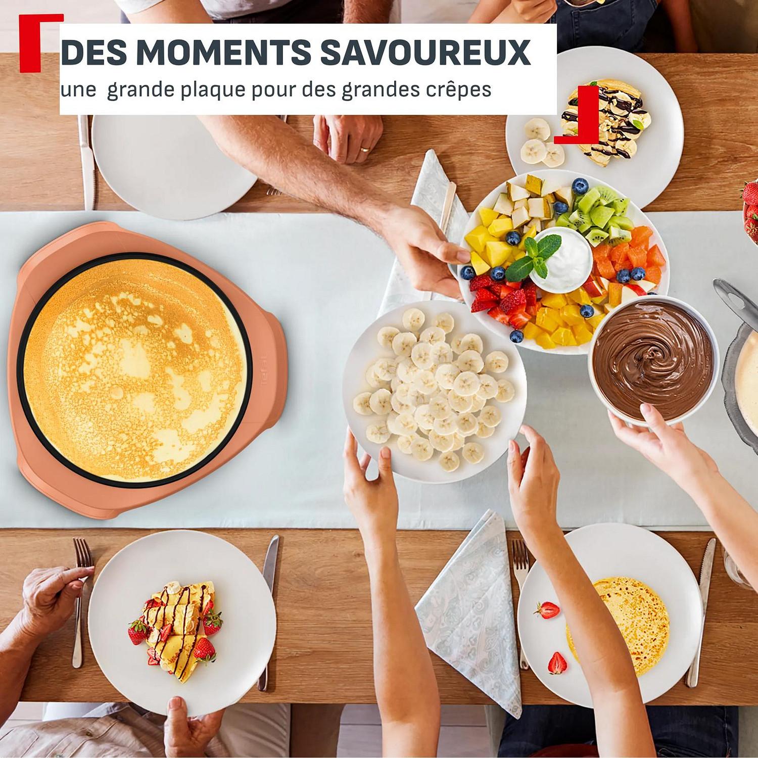 Voir la diapositive 2 : TEFAL Appareil à crêpes PY321JF0 - Pêche