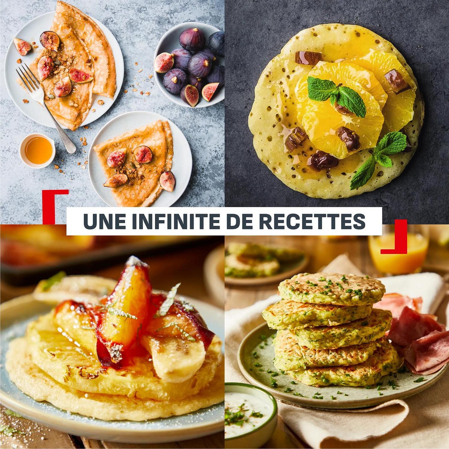 Voir la diapositive 3 : TEFAL Appareil à crêpes PY321JF0 - Pêche