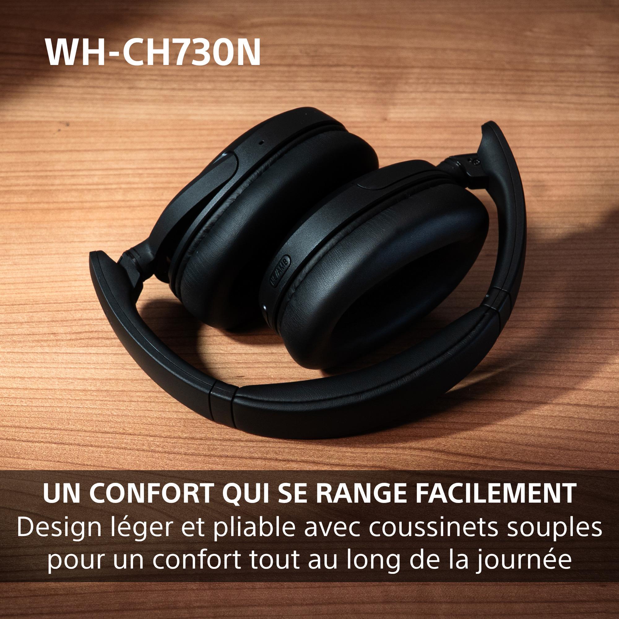 Voir la diapositive 4 : SONY Casque sans fil à réduction de bruit WH-CH730N - Noir