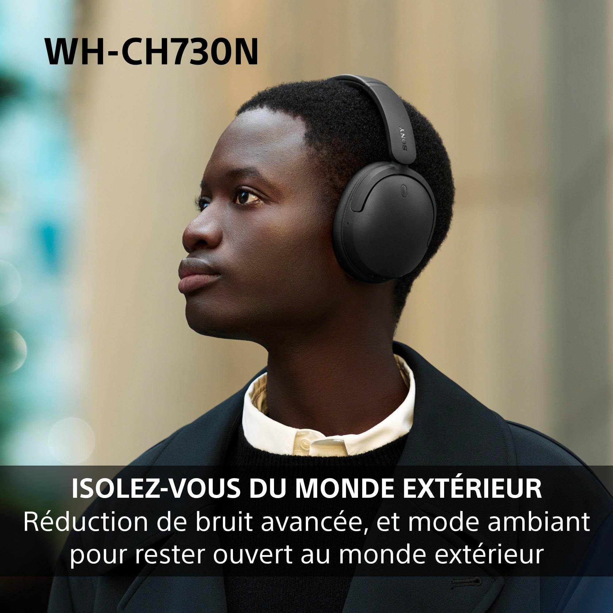 Voir la diapositive 8 : SONY Casque sans fil à réduction de bruit WH-CH730N - Noir