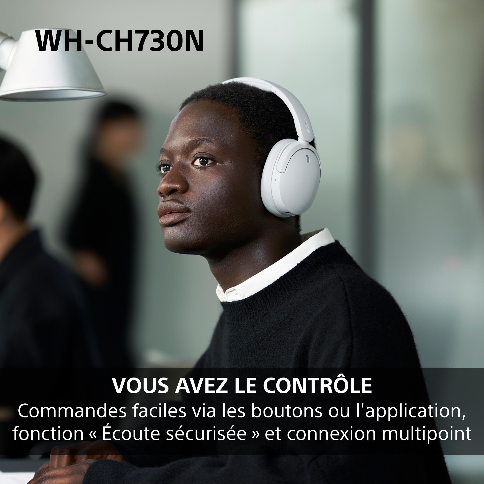 Voir la diapositive 12 : SONY Casque sans fil à réduction de bruit WH-CH730N - Noir